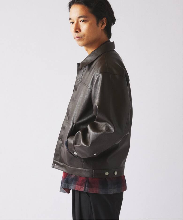 シンセティック レザー トラッカージャケット（その他ブルゾン 