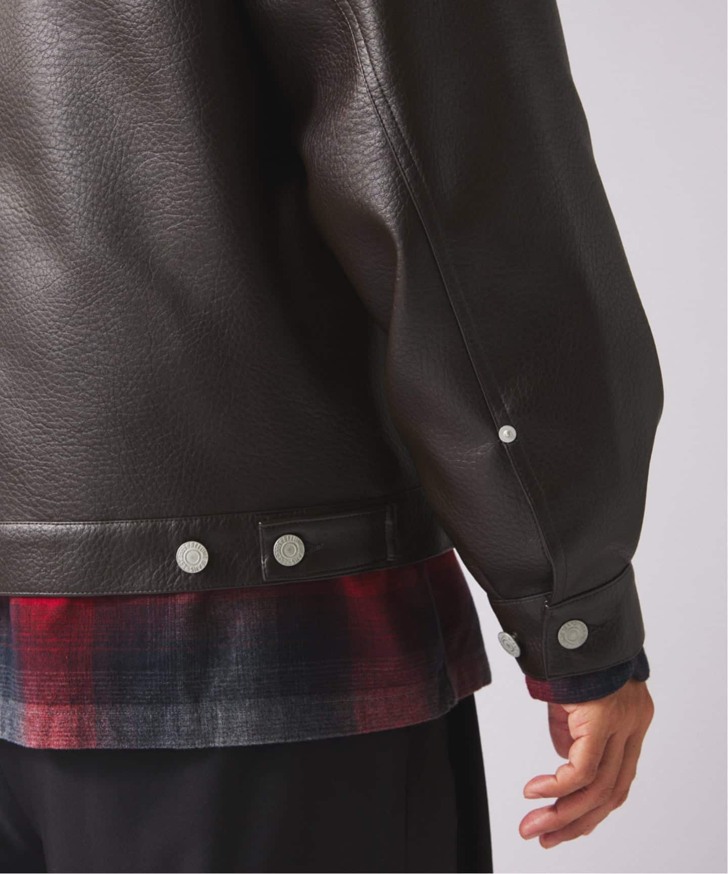 シンセティック レザー トラッカージャケット（その他ブルゾン