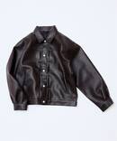 シンセティック レザー トラッカージャケット