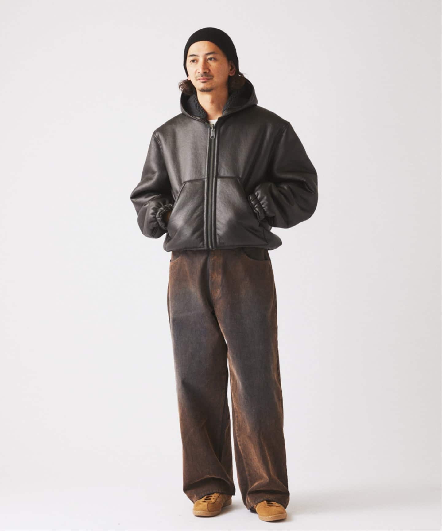 フェイクムートン リバーシブル フーディ ブルゾン（その他ブルゾン