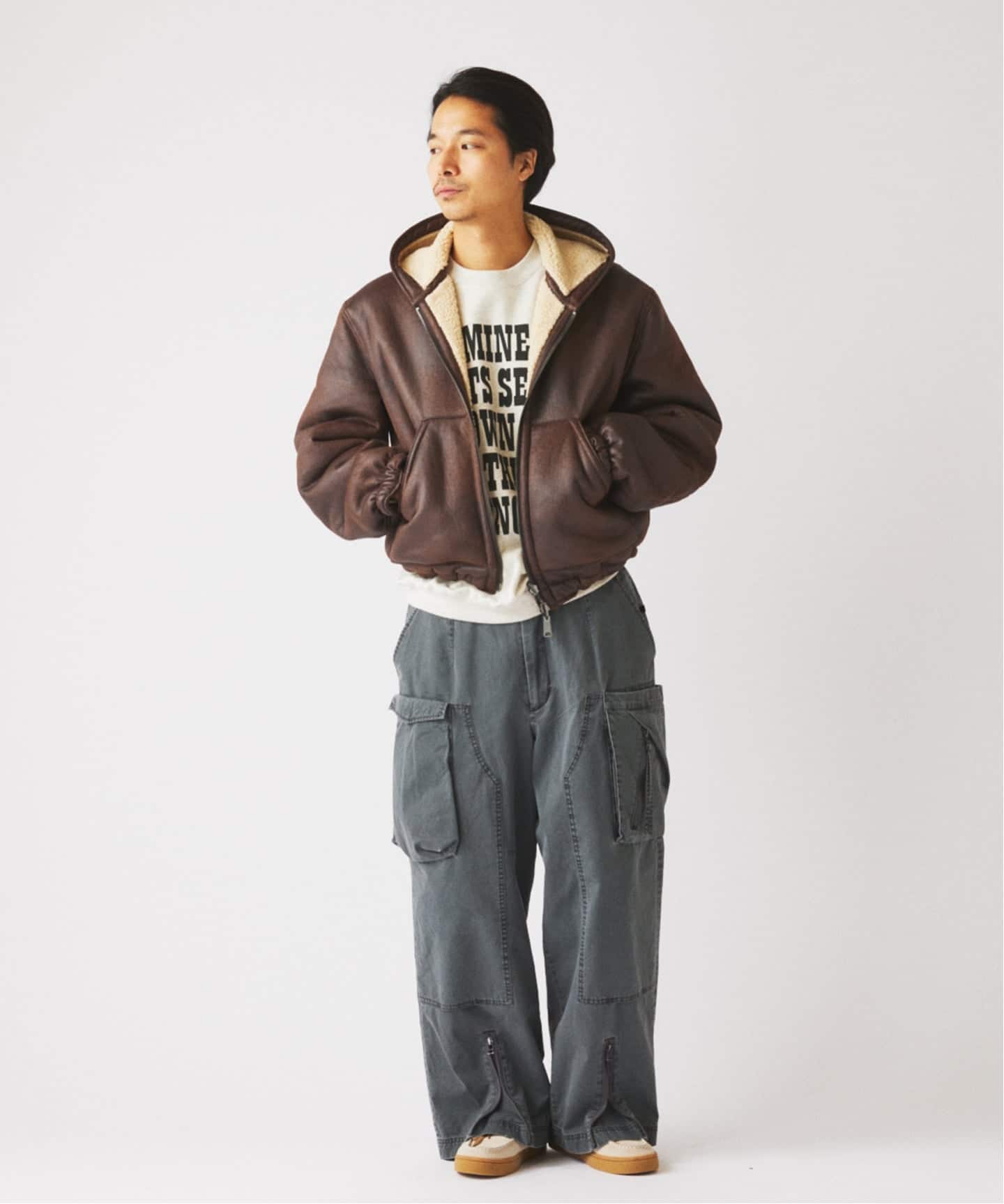 ジャーナルスタンダード　relume フェイクムートン　ジャケット フェイクムートン リバーシブル フーディ ブルゾン（その他ブルゾン