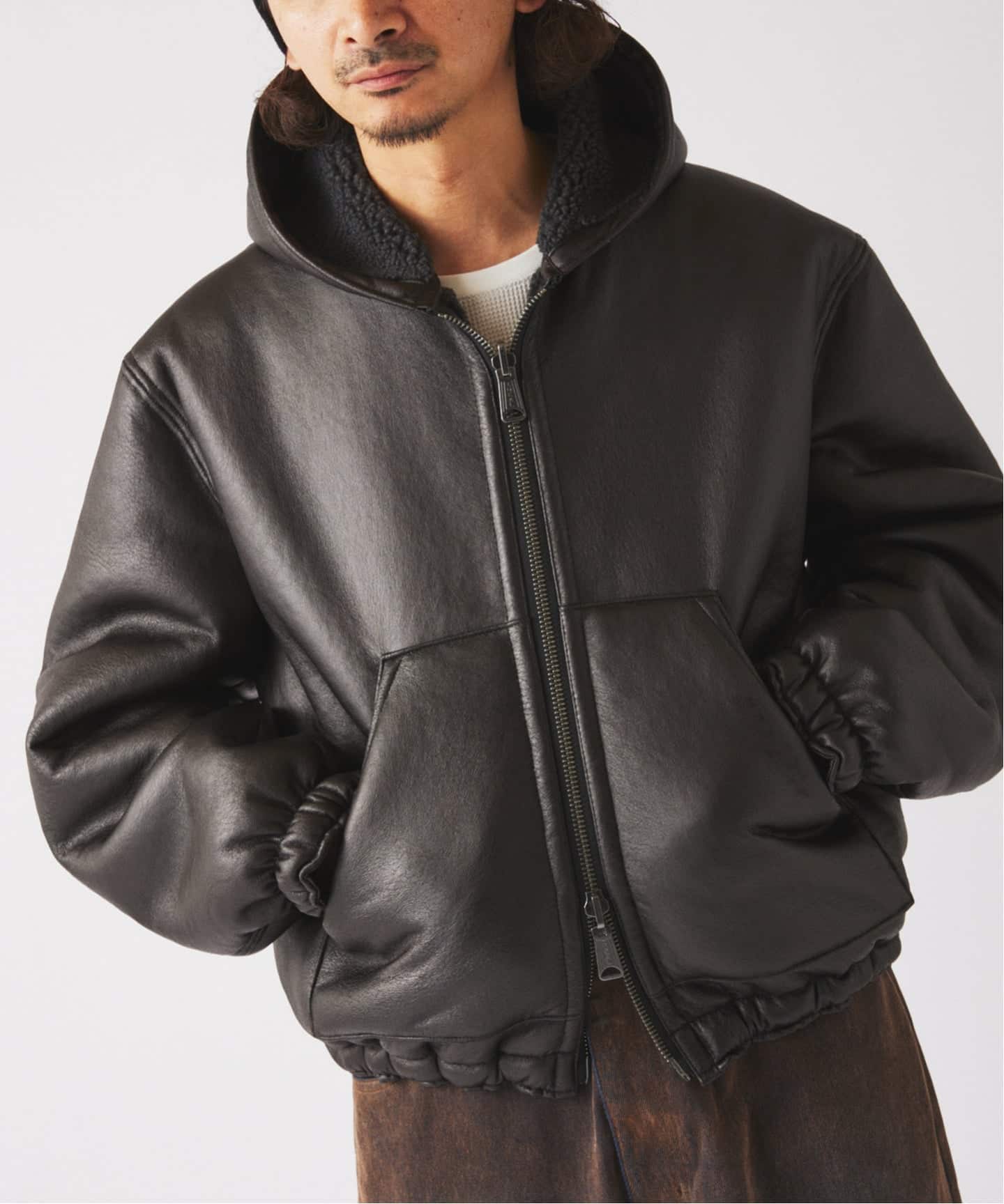 ジャーナルスタンダード　relume フェイクムートン　ジャケット フェイクムートン リバーシブル フーディ ブルゾン（その他ブルゾン