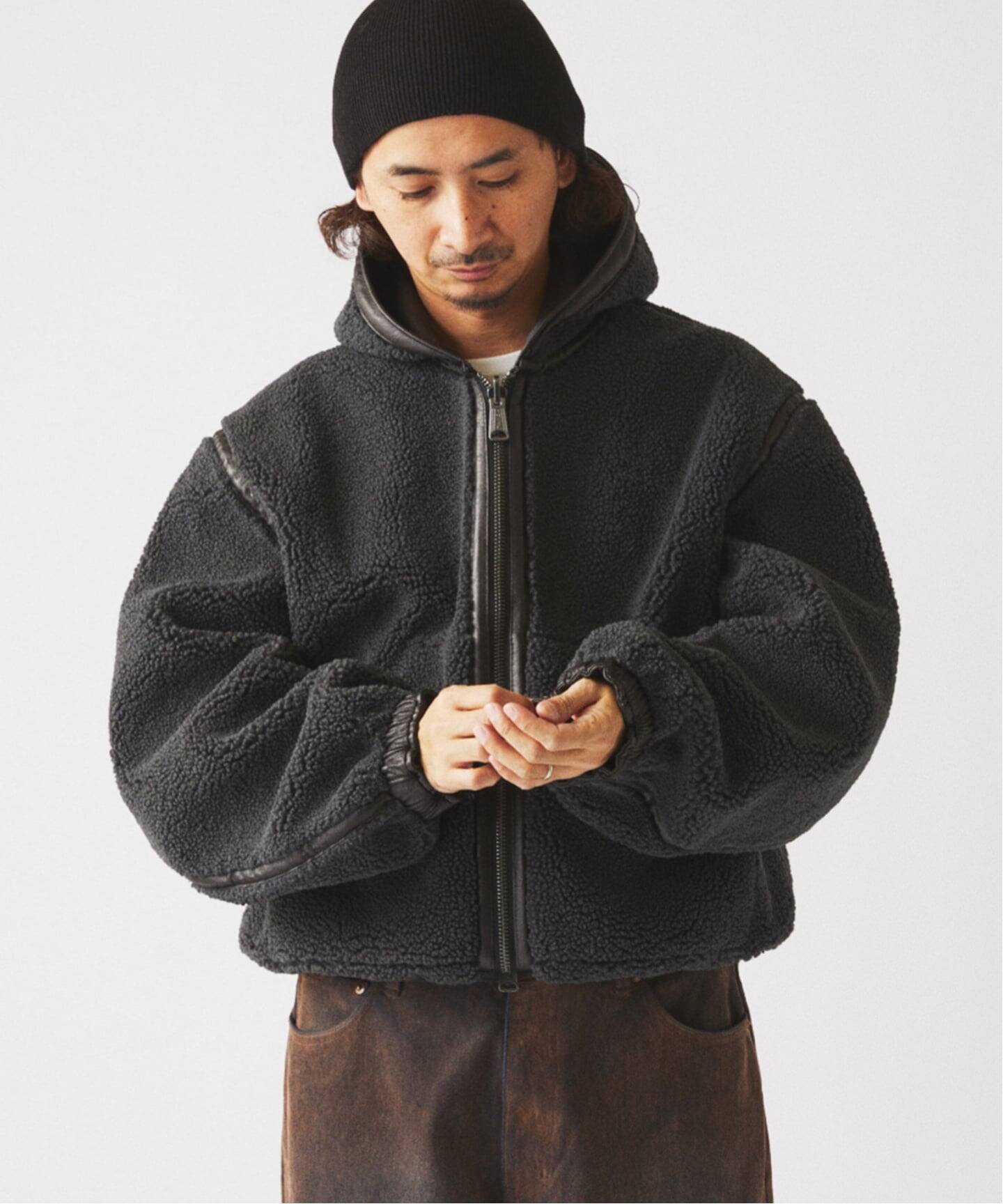 ジャーナルスタンダード レリューム（JOURNAL STANDARD relume）/フェイクムートン リバーシブル フーディ ブルゾン フェイクムートン リバーシブル フーディ ブルゾン（その他ブルゾン