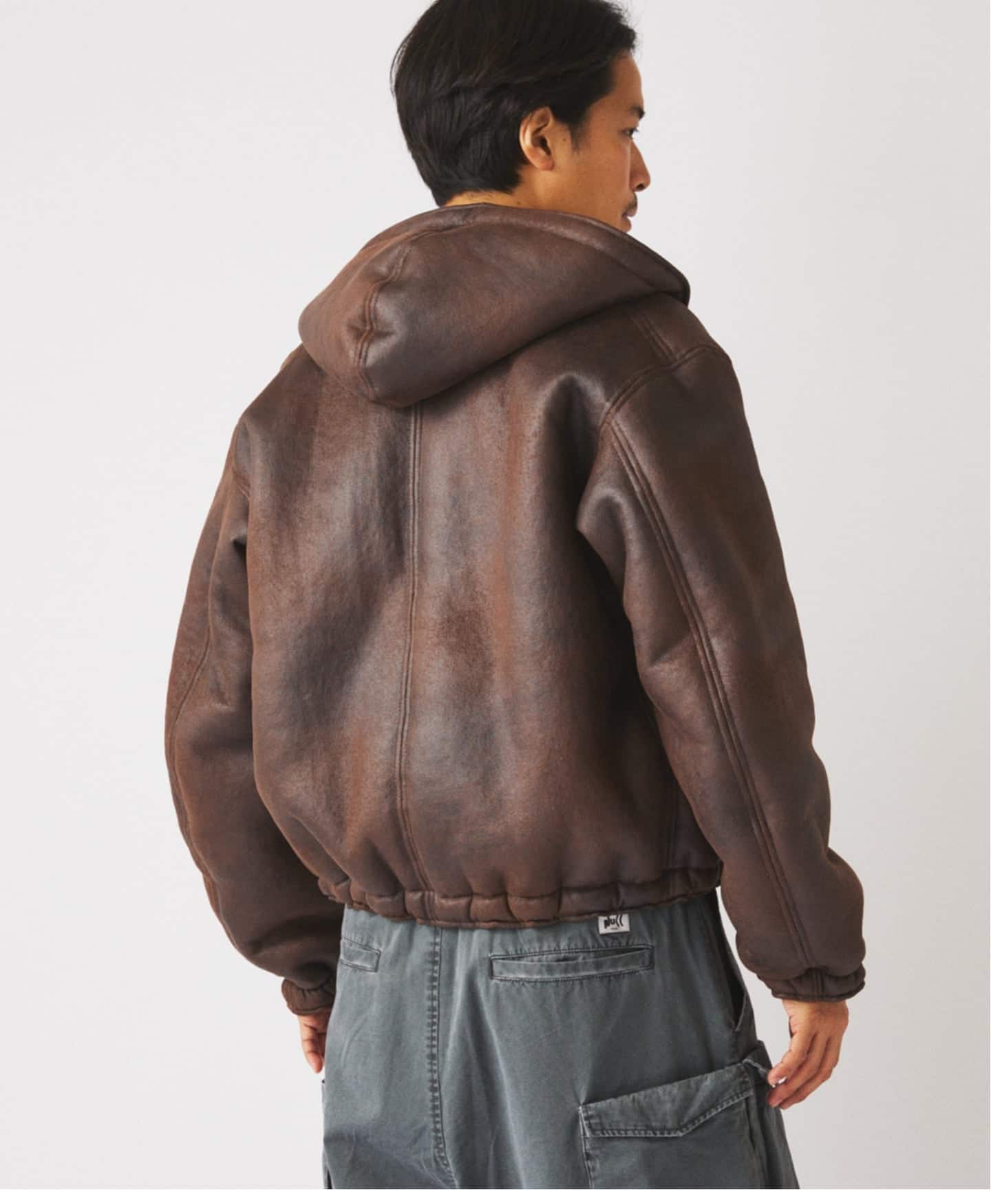 フェイクムートン リバーシブル フーディ ブルゾン（その他ブルゾン