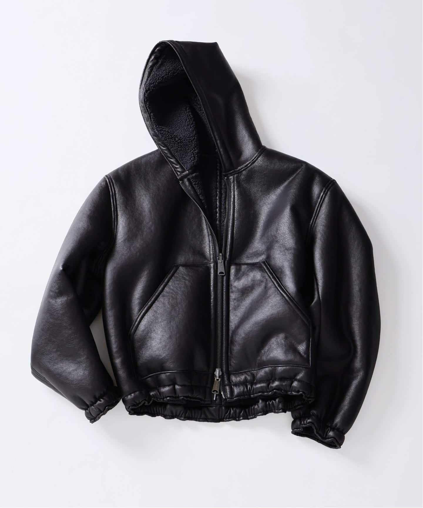 24AW　ジャーナルスタンダードレリューム　リバーシブルフェイクレザーコート　黒 JOURNAL STANDARD relume（ジャーナルスタンダード レリューム）の