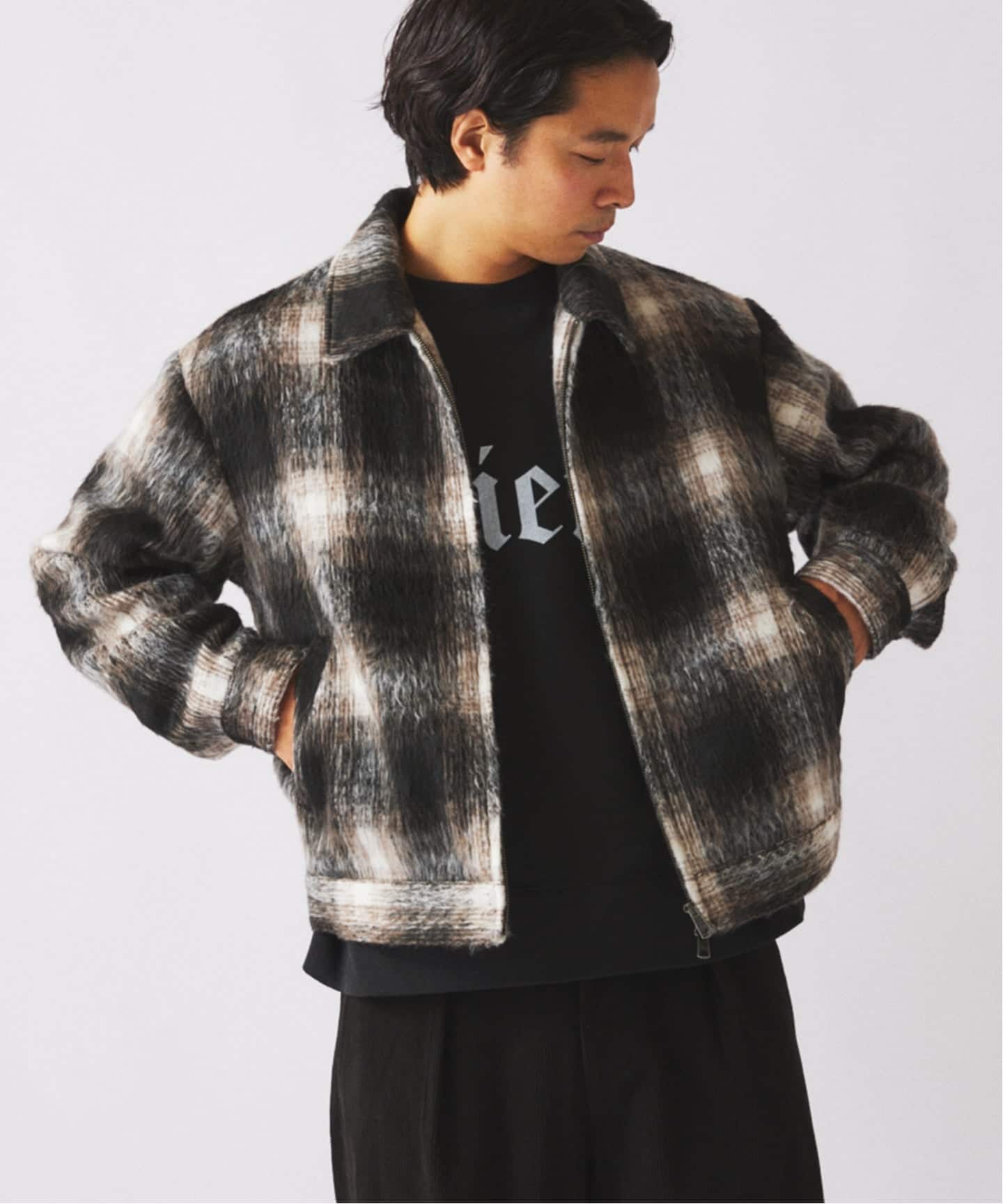 シャギー オンブレ ワークジャケット（その他ブルゾン／アウター