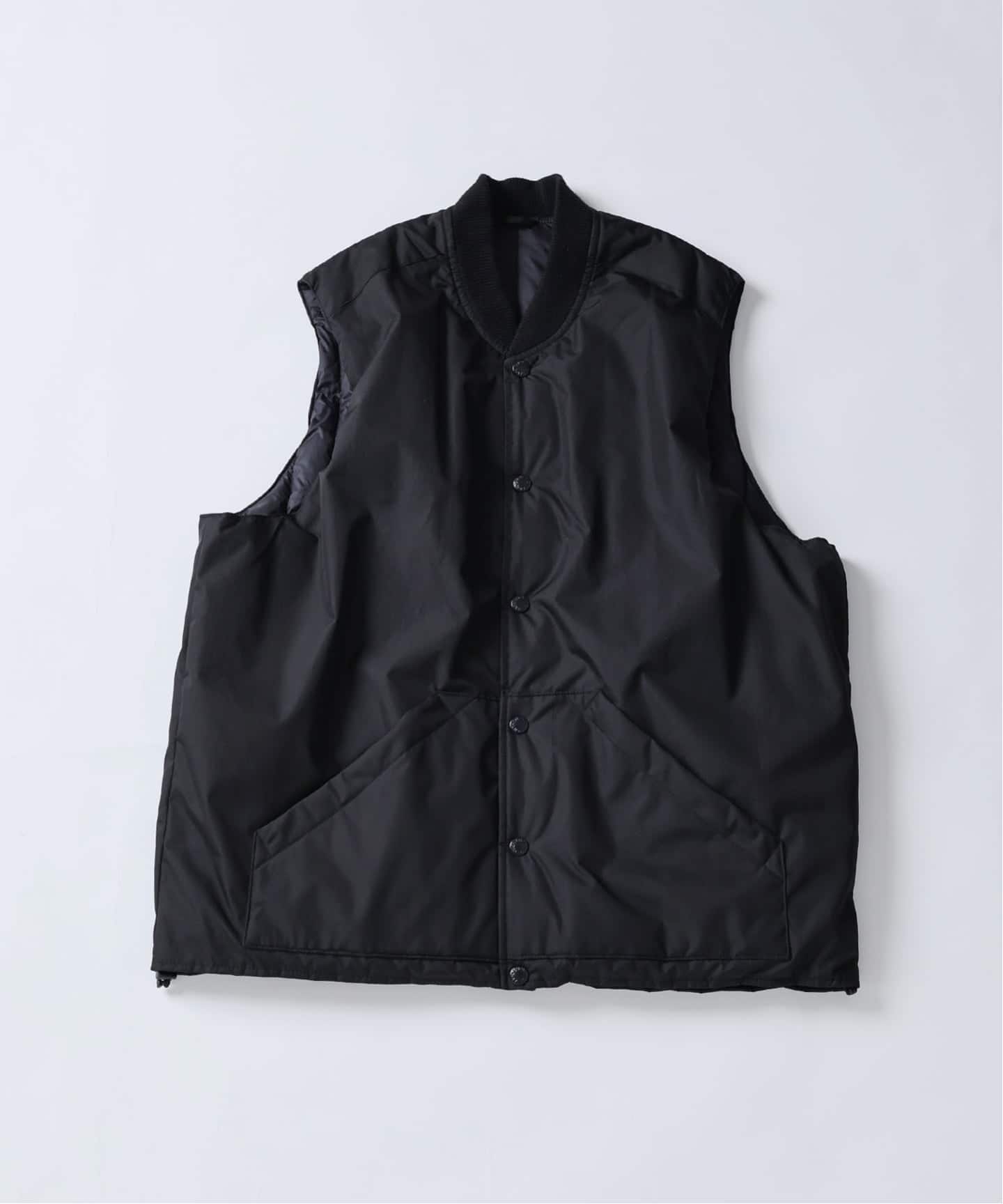 TAION / タイオン 別注 ヴァーチカルキルト リバーシブル ダウンベスト