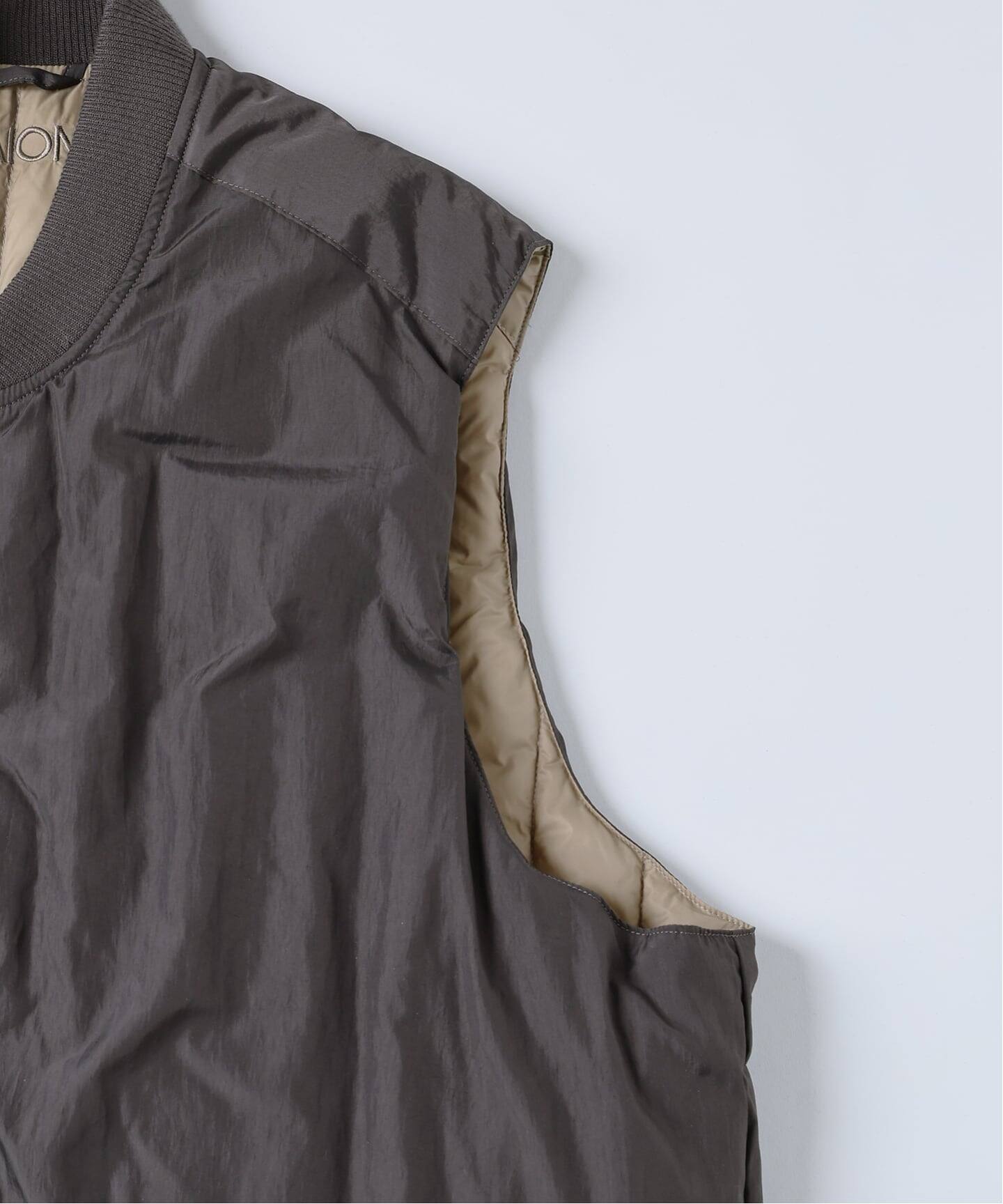 TAION / タイオン 別注 ヴァーチカルキルト リバーシブル ダウンベスト