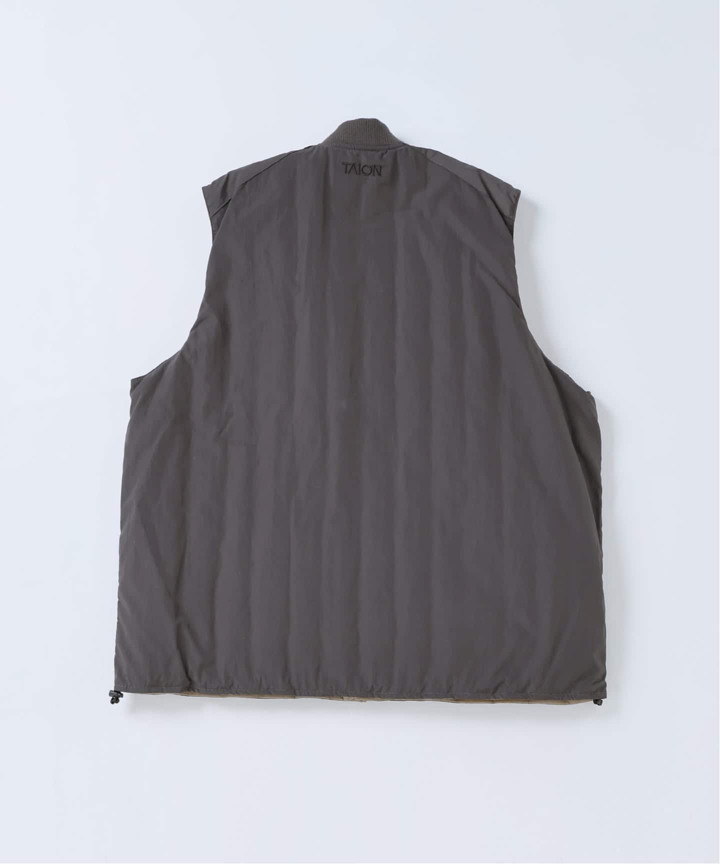 TAION / タイオン 別注 ヴァーチカルキルト リバーシブル ダウンベスト