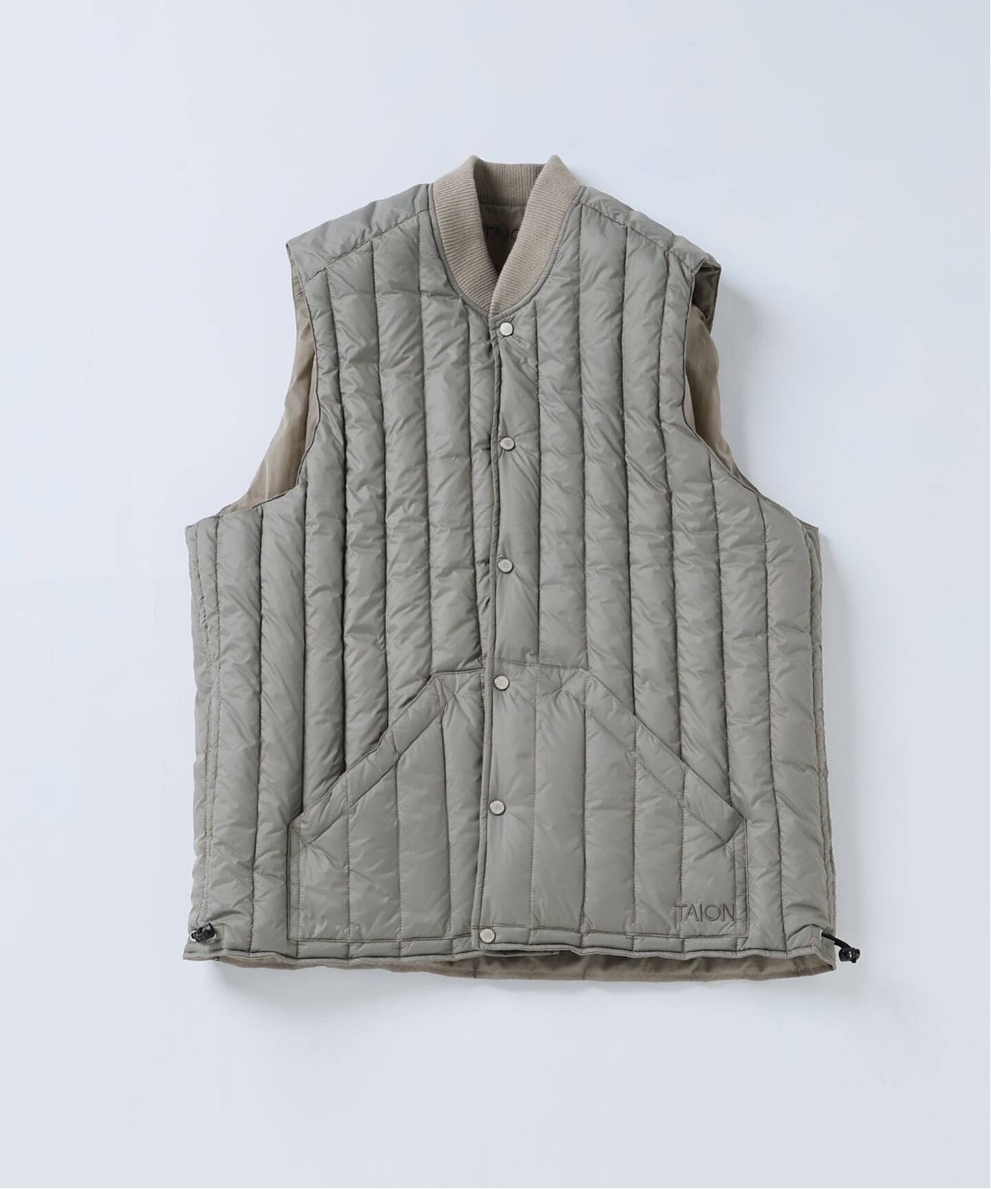 予約》TAION / タイオン 別注 ヴァーチカルキルト リバーシブル ダウン
