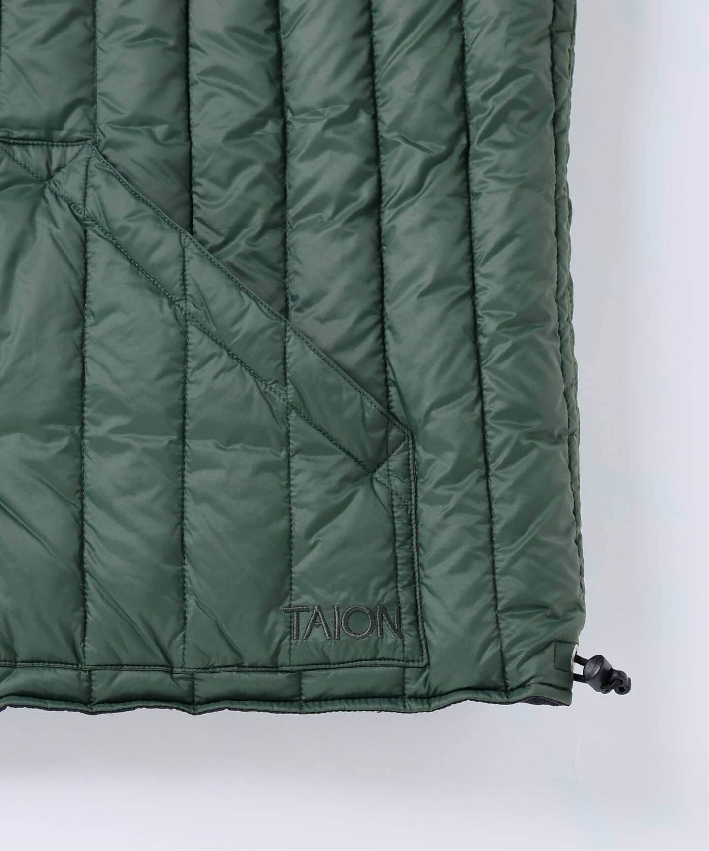 TAION / タイオン 別注 ヴァーチカルキルト リバーシブル ダウンベスト