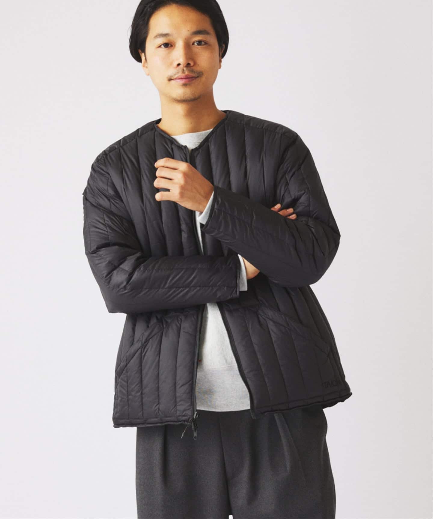 TAION / タイオン 別注 ヴァーチカルキルト リバーシブル ダウン