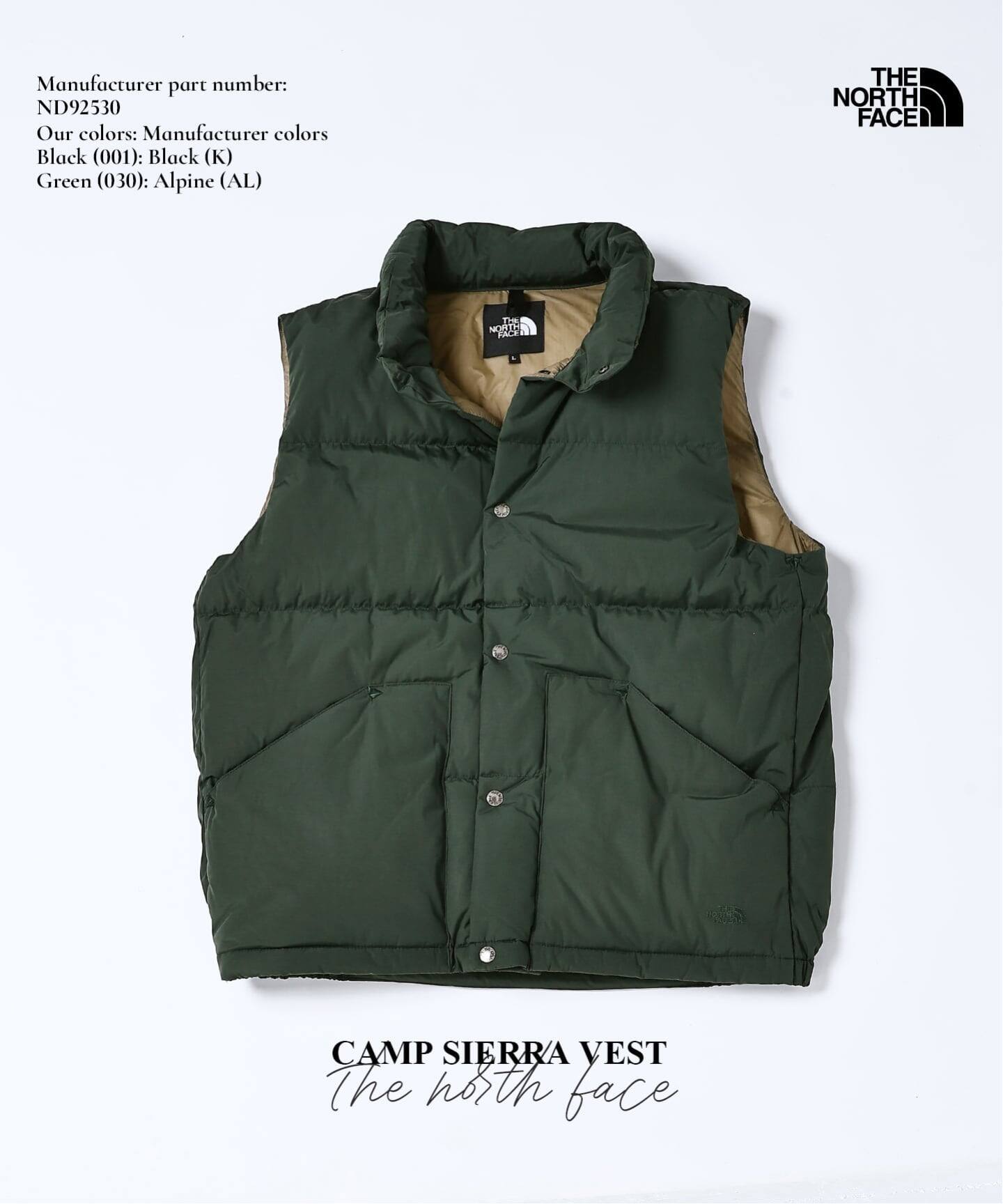THE NORTH FACE / ノースフェイス キャンプ シエラ ベスト ND92530 