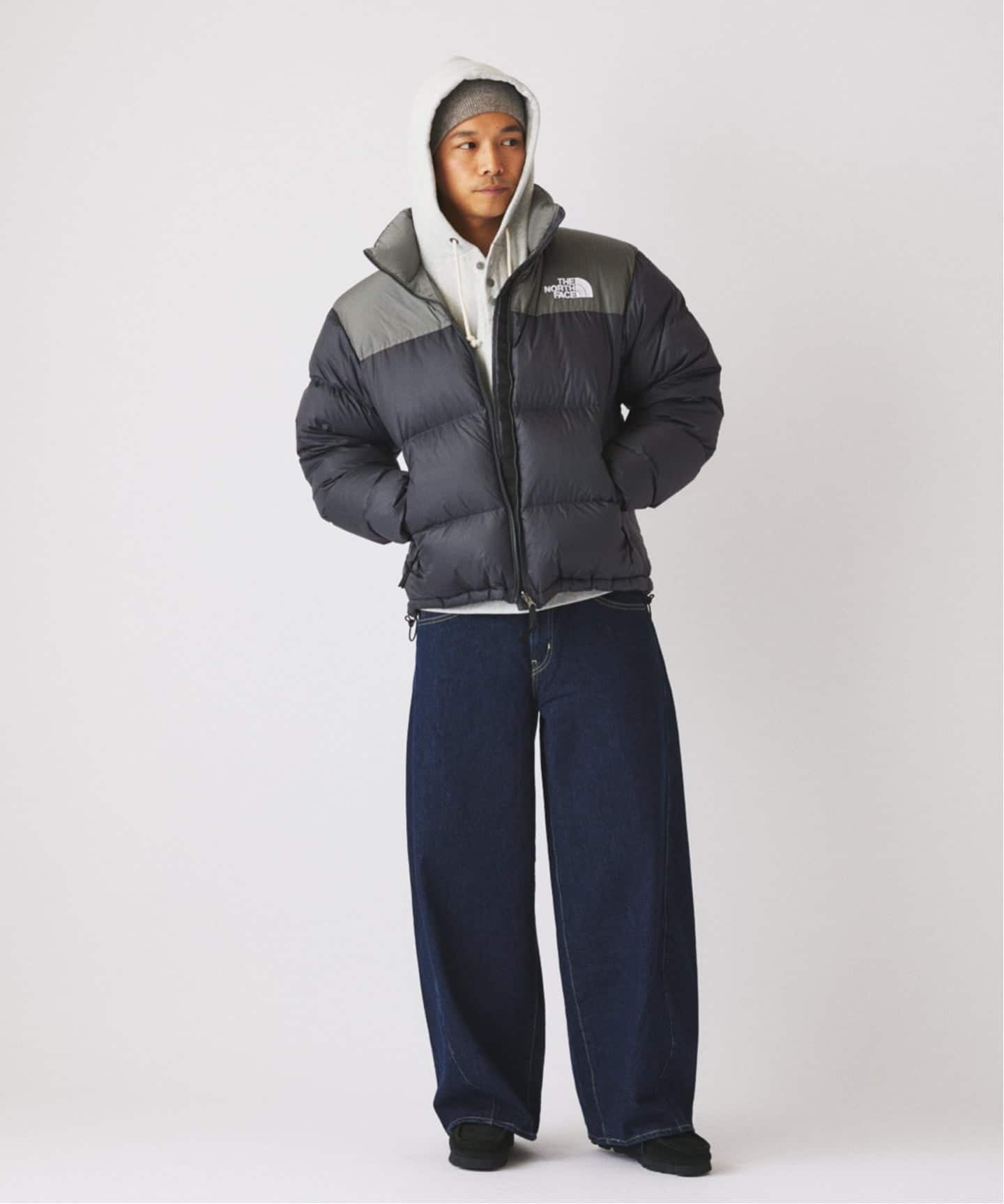 THE NORTH FACE ノースフェイス Nuptse Jacket ヌプシ ジャケット 中綿 グレー ND92555 Size L THE NORTH FACE / ノースフェイス ヌプシ ジャケット ND92555（ダウン