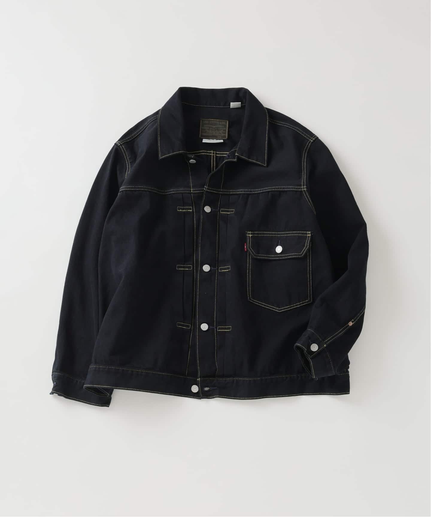 Levi's TYPE1　トラッカージャケット デニムジャケット　後染めブラック LEVI'S(R) / リーバイス(R) タイプ1 トラッカージャケット ブラック後
