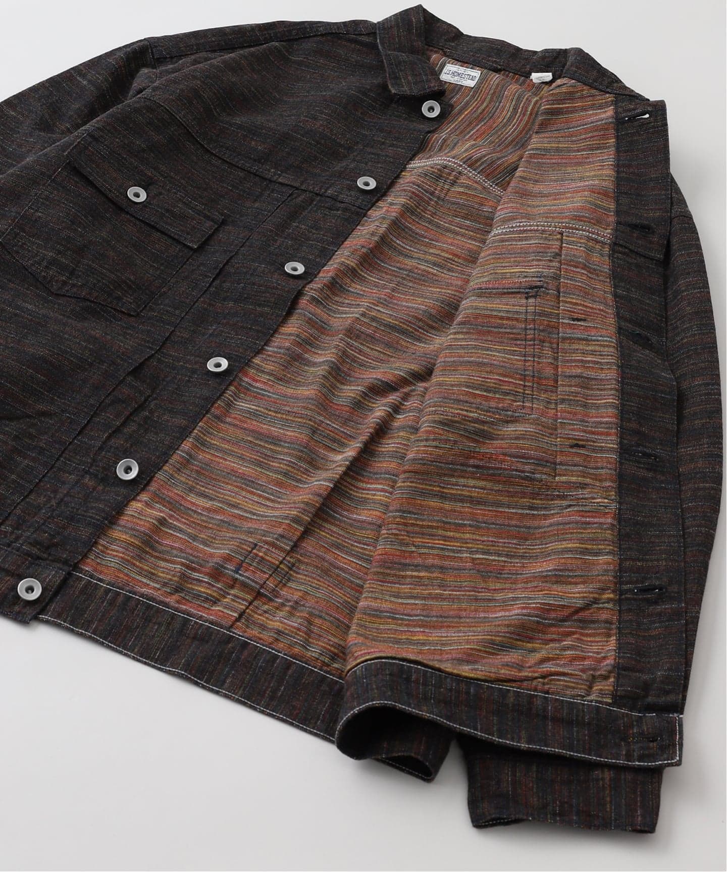 J.S stead(JOURNAL STANDARD STEAD) / レインボーデニムトラッカー/M/コットン/BRW/25-011-470-1000-3-0 J.S.Homestead / レインボー デニム トラッカー（その他ブルゾン