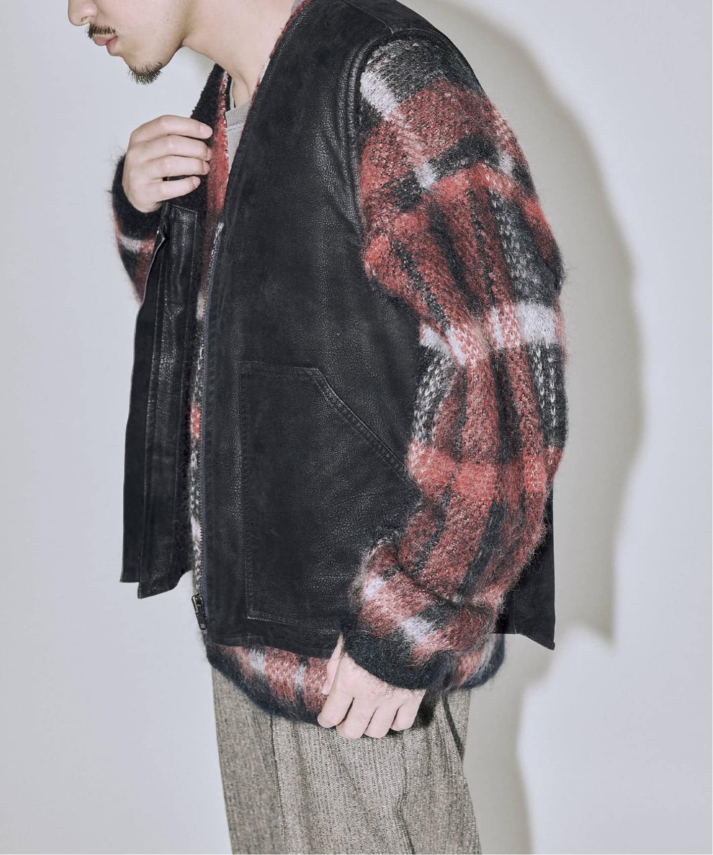 J.S.Homestead / フロック レザー ジップ ベスト（その他ブルゾン