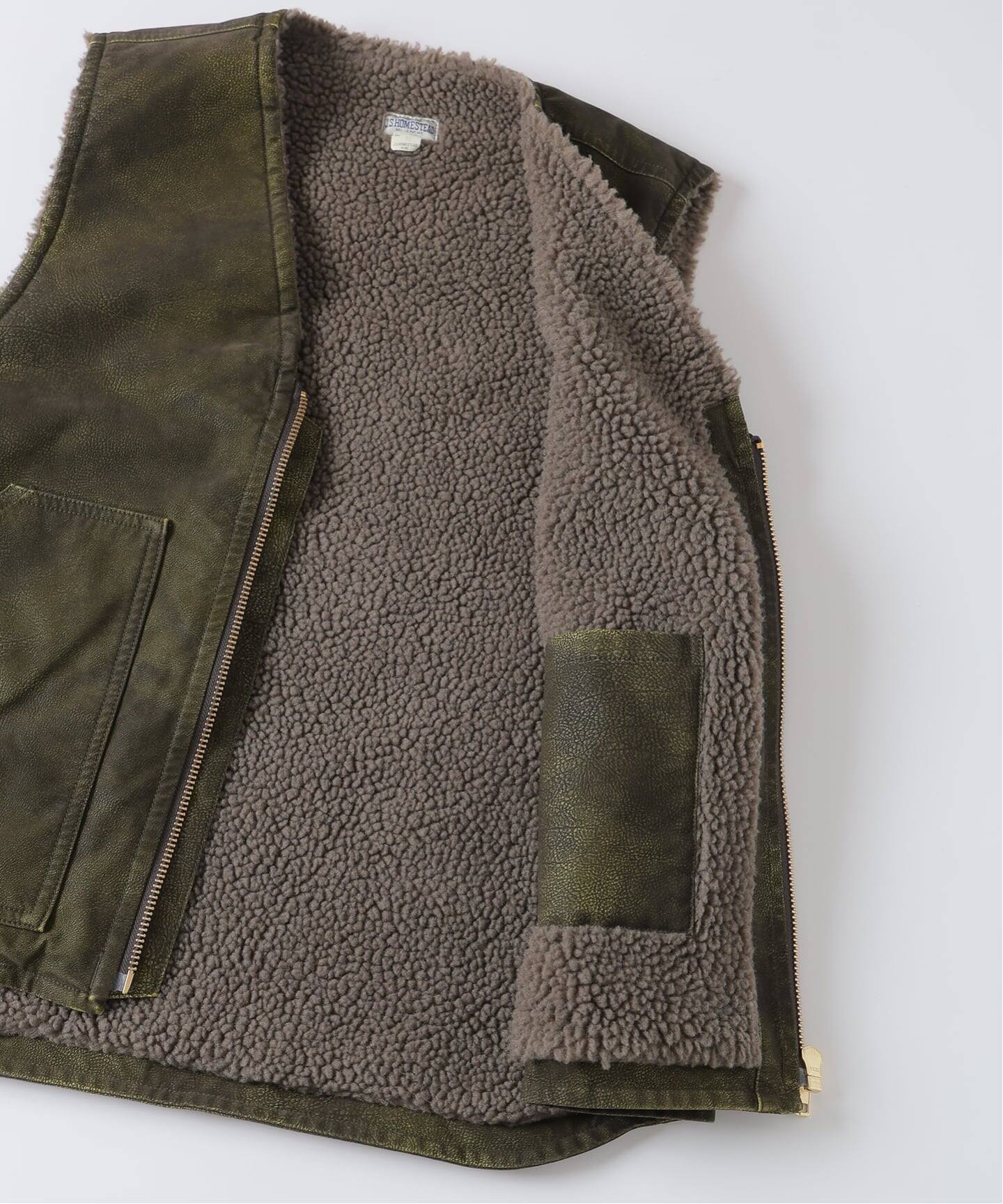 J.S.Homestead / フロック レザー ジップ ベスト（その他ブルゾン