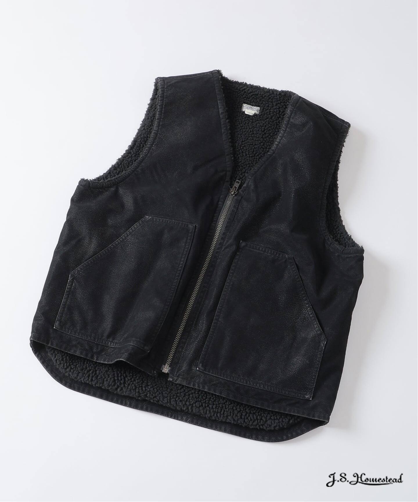 J.S.Homestead / フロック レザー ジップ ベスト（その他ブルゾン