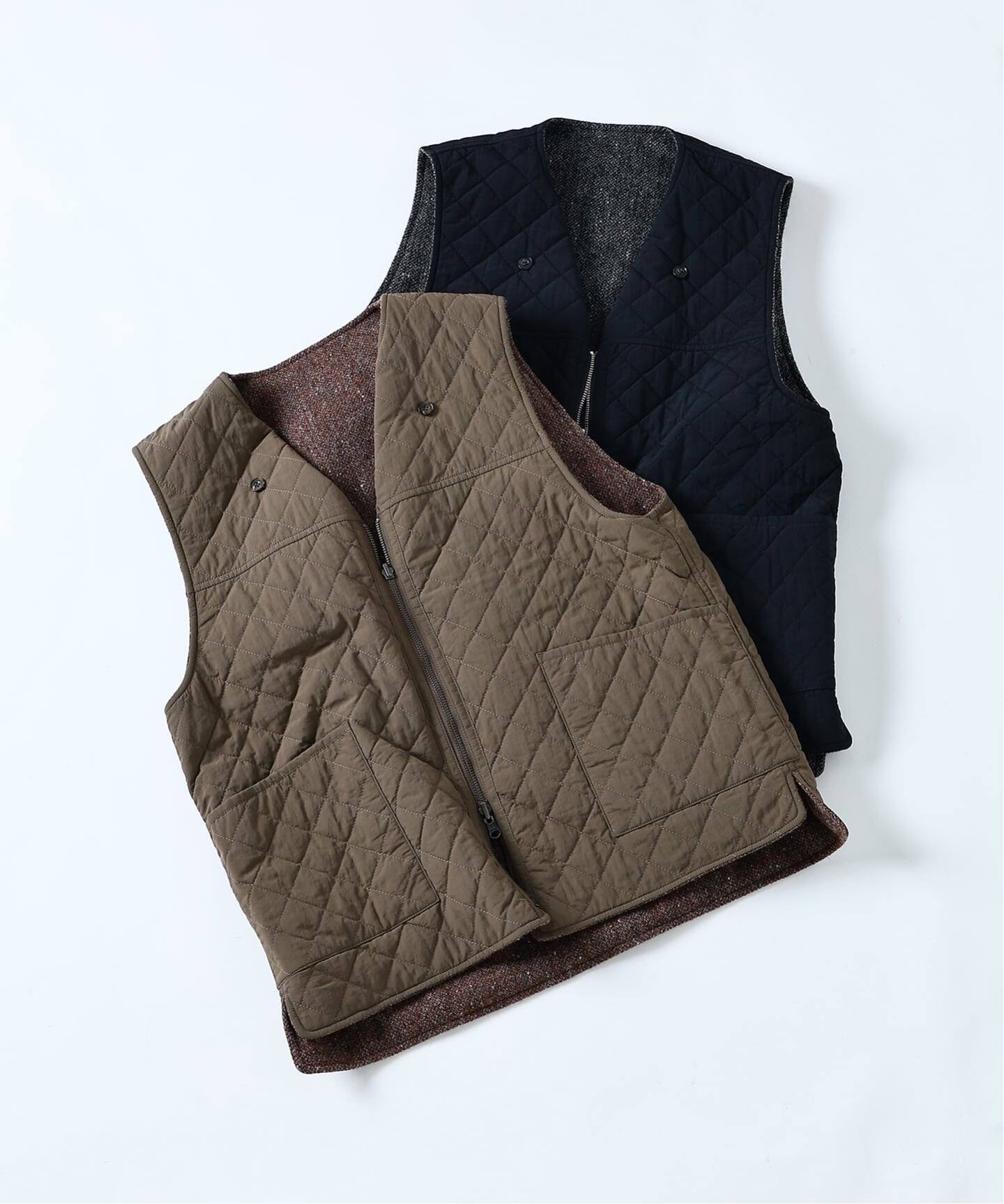 J.S.Homestead / ツイード キルト リバーシブル ベスト（ベスト