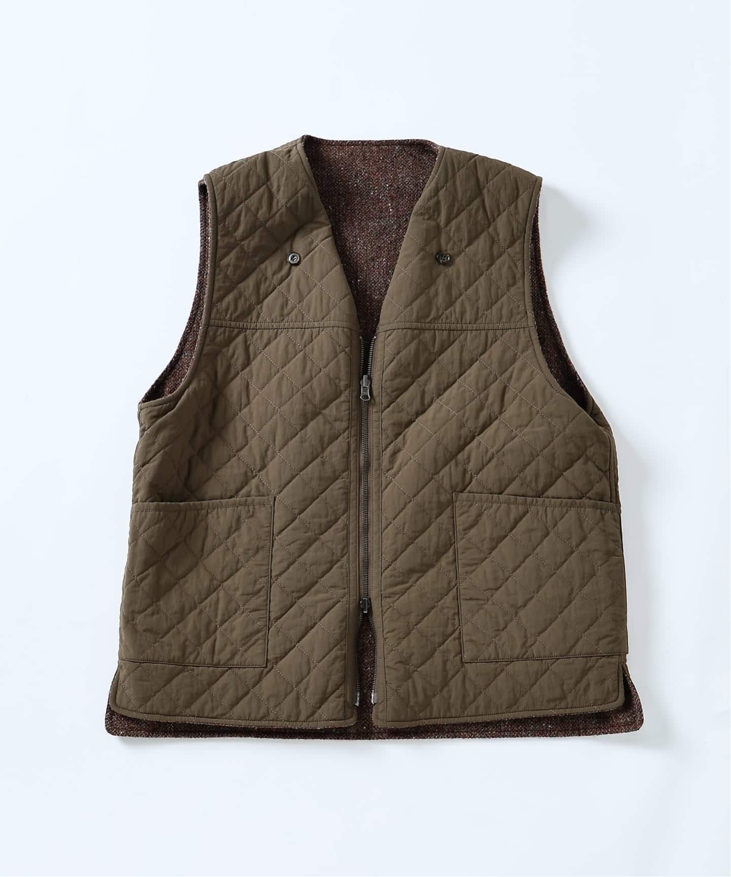 J.S.Homestead / ツイード キルト リバーシブル ベスト（ベスト