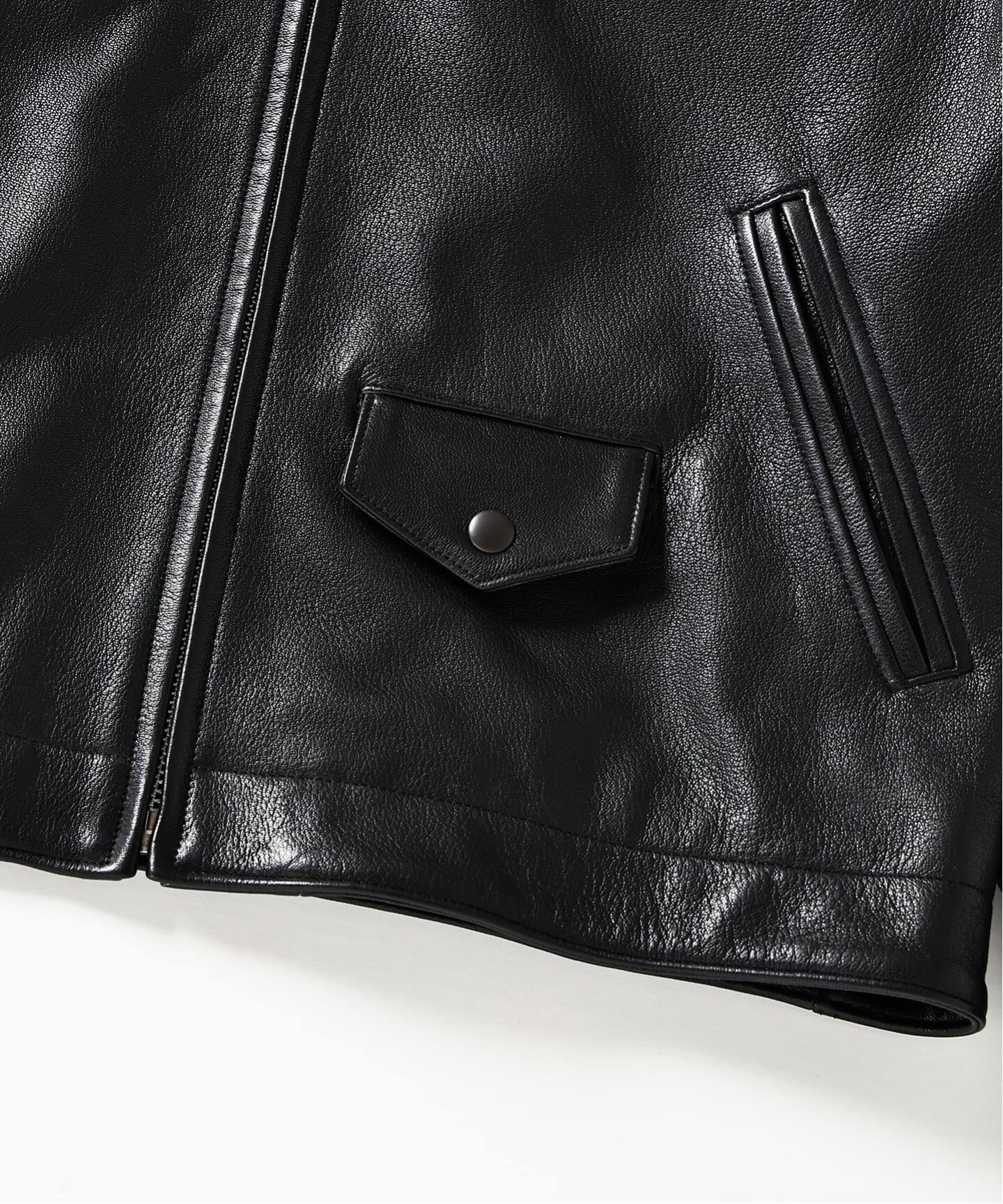 JOURNAL STANDARD ゴートレザー ジャケット L チャイロ JOURNAL STANDARD relume 革ジャン ライダース ゴートレザー