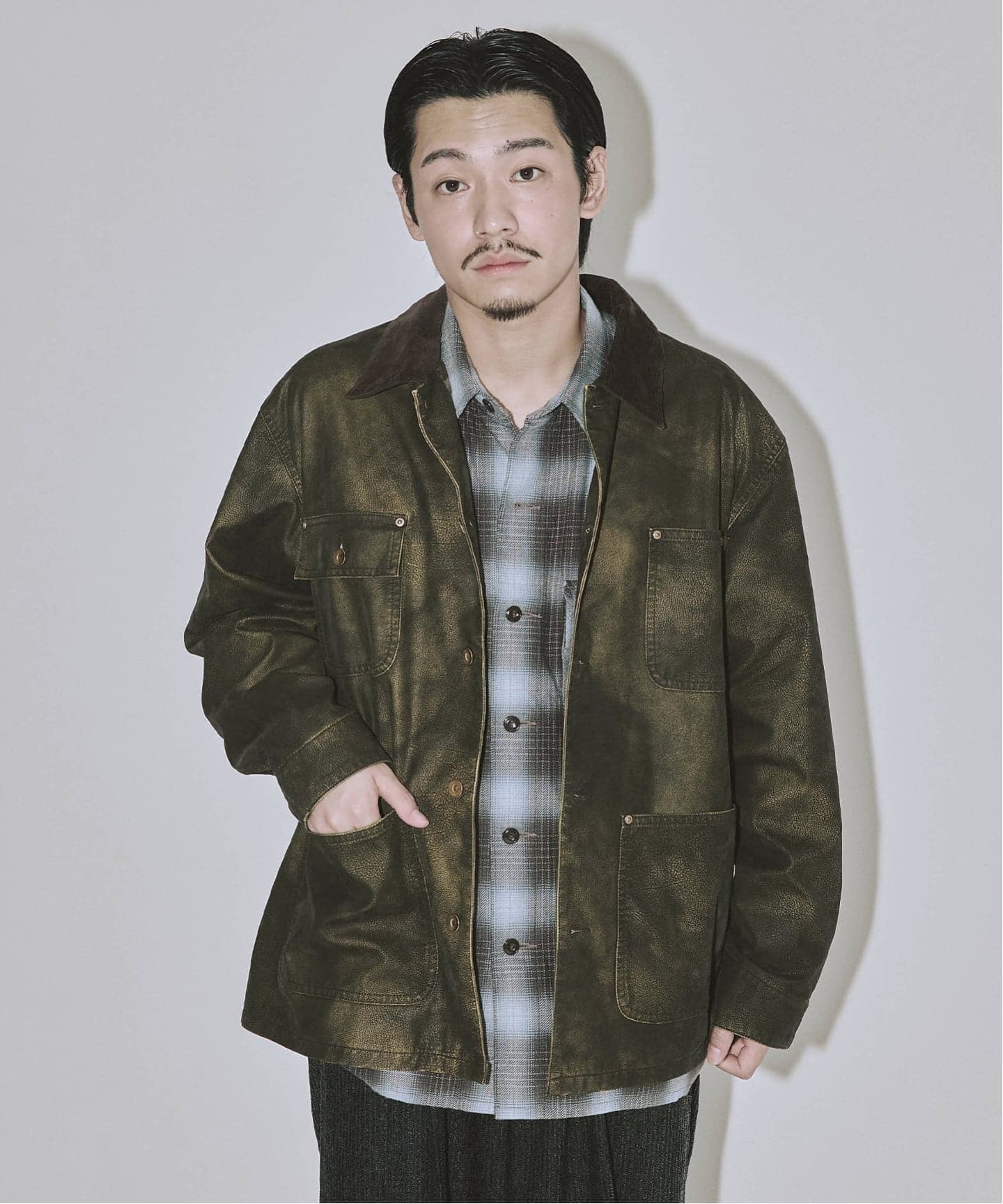 J.S.Homestead / フロック レザー カバーオール（その他ブルゾン