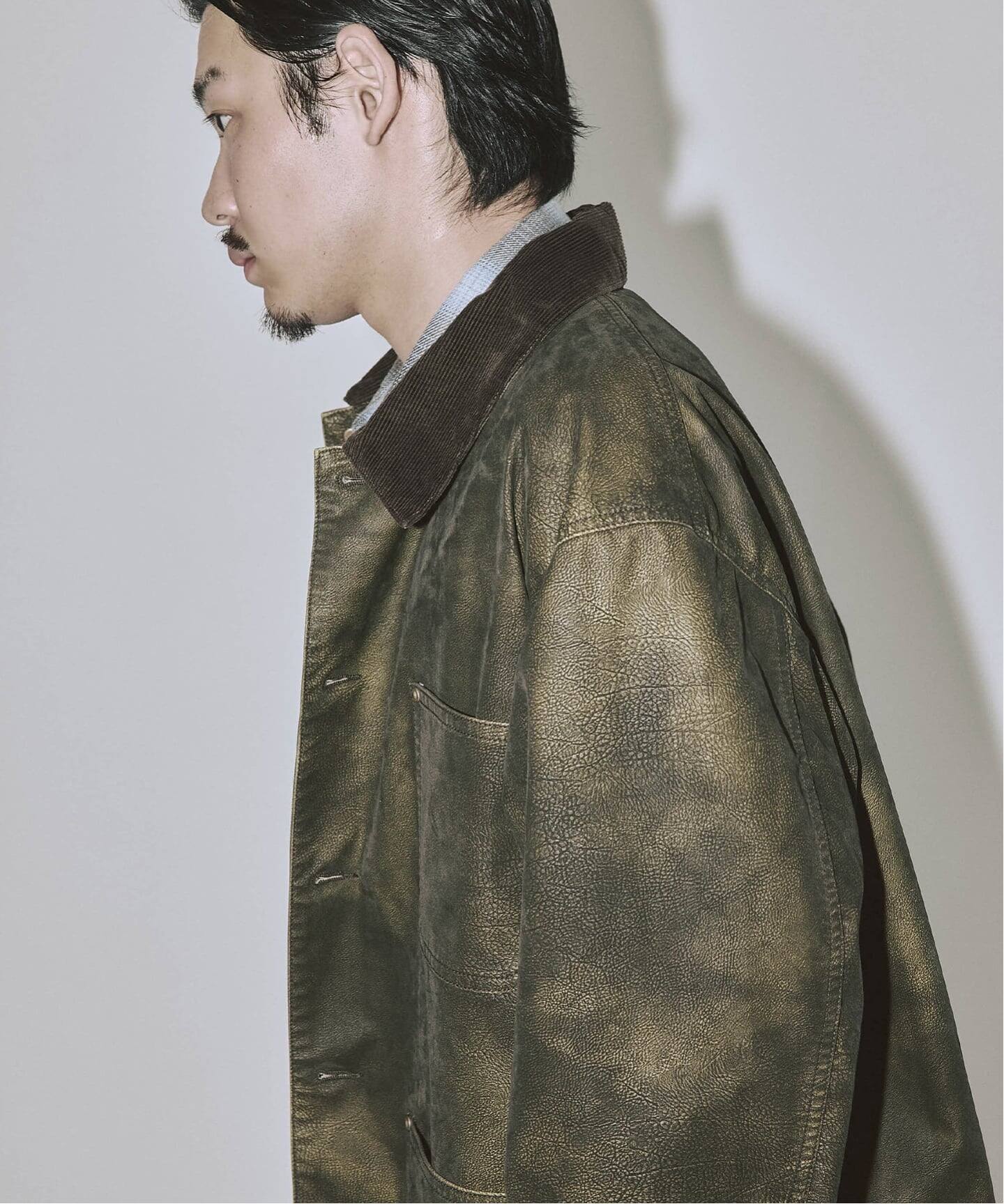 J.S.Homestead / フロック レザー カバーオール（その他ブルゾン