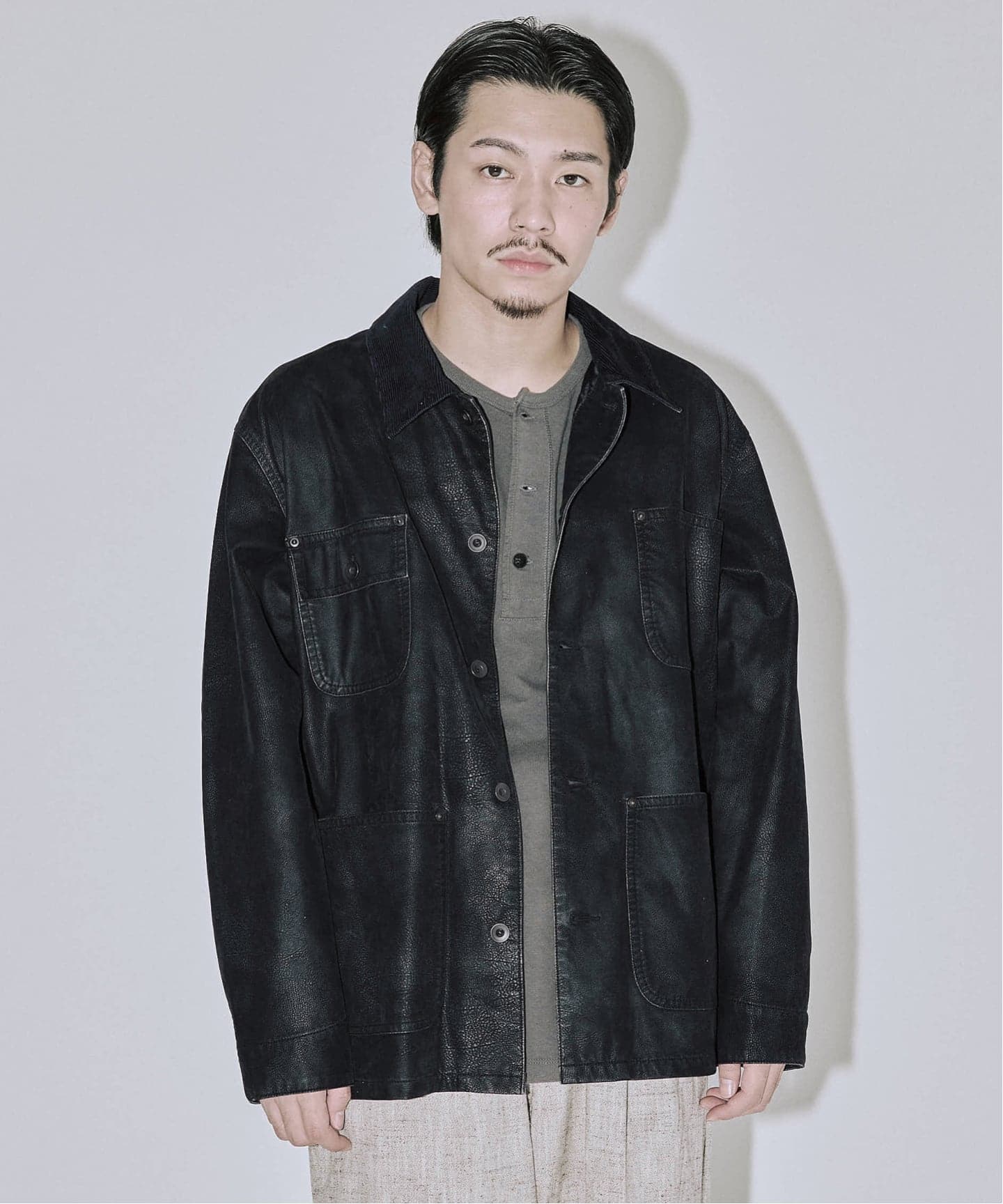 J.S.Homestead / フロック レザー カバーオール（その他ブルゾン