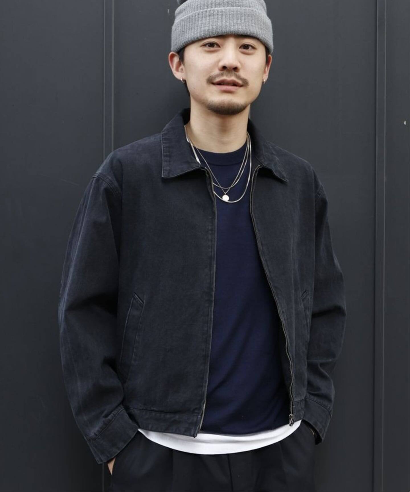 あ*様 Utility Gather Blouson nameless NAMELESSNESS / ネームレスネス HERRINGBONE ZIP BLOUSON（その他
