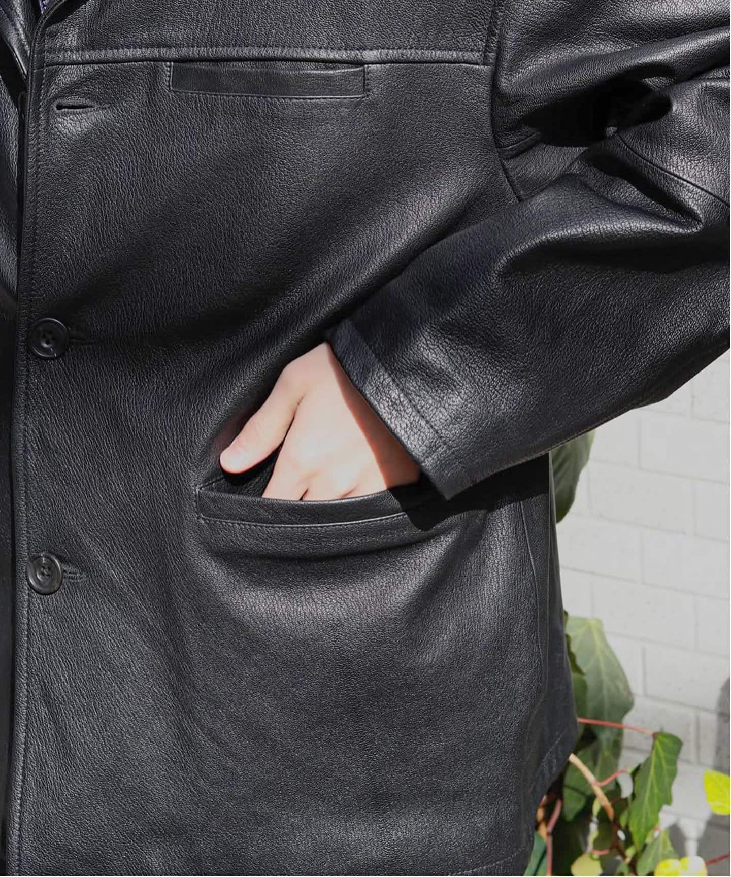 CCU / シーシーユー】 BOXTAILORED JACKET/GOAT SH-59- GOAT-3（レザー