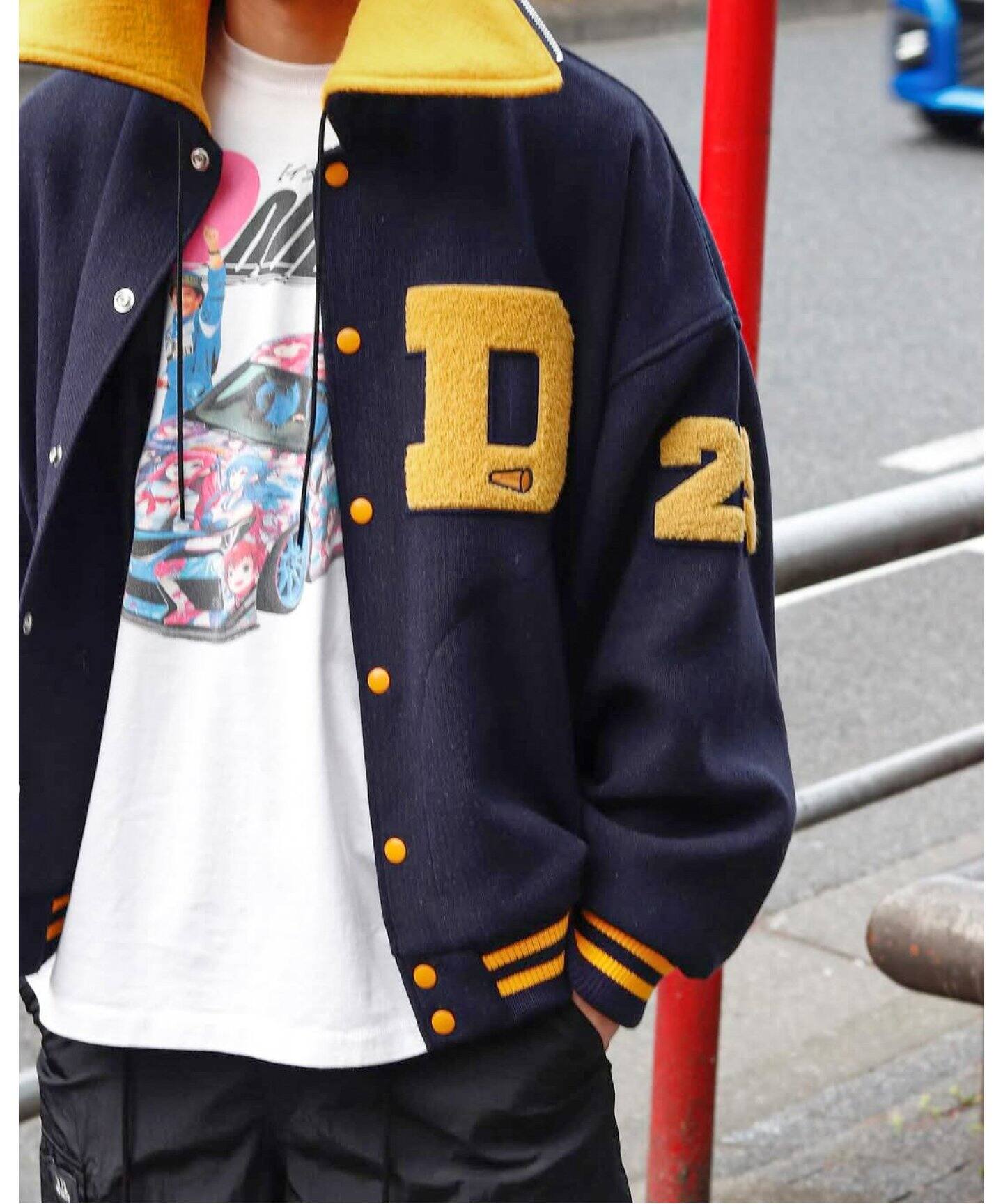 doublet / ダブレット】PETAL MOUTH HOOD VARSITY JACKET（スタジャン 