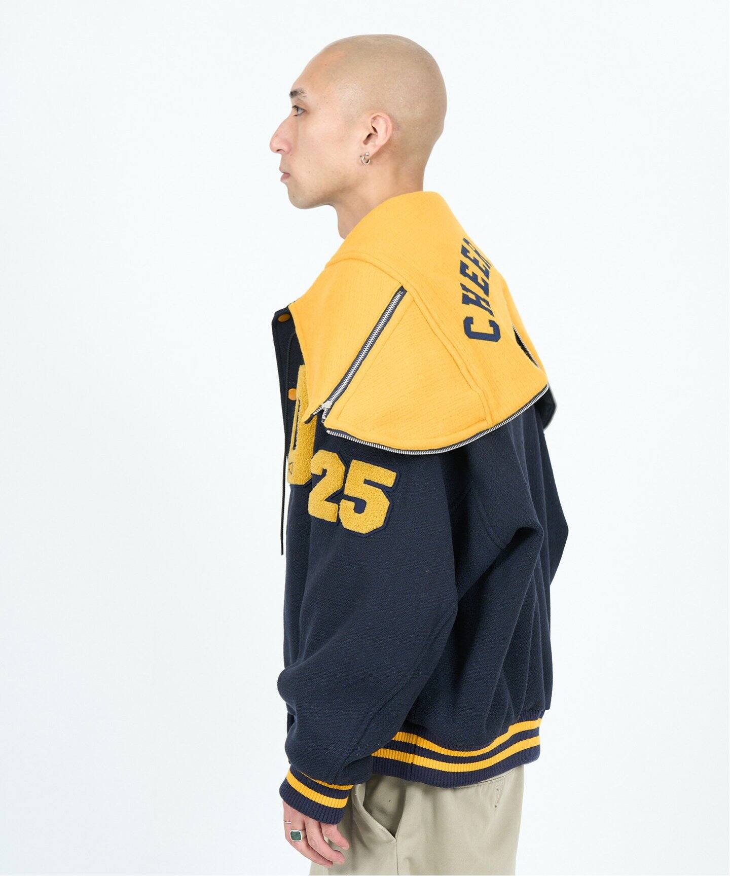 doublet / ダブレット】PETAL MOUTH HOOD VARSITY JACKET（スタジャン 