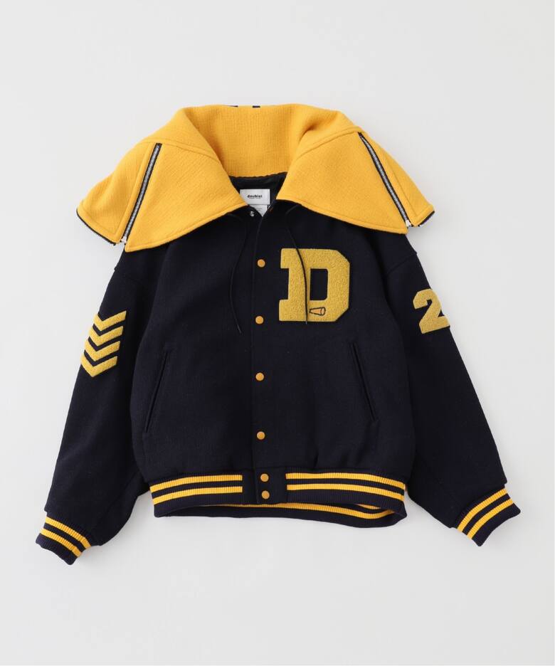 doublet / ダブレット】PETAL MOUTH HOOD VARSITY JACKET（スタジャン 