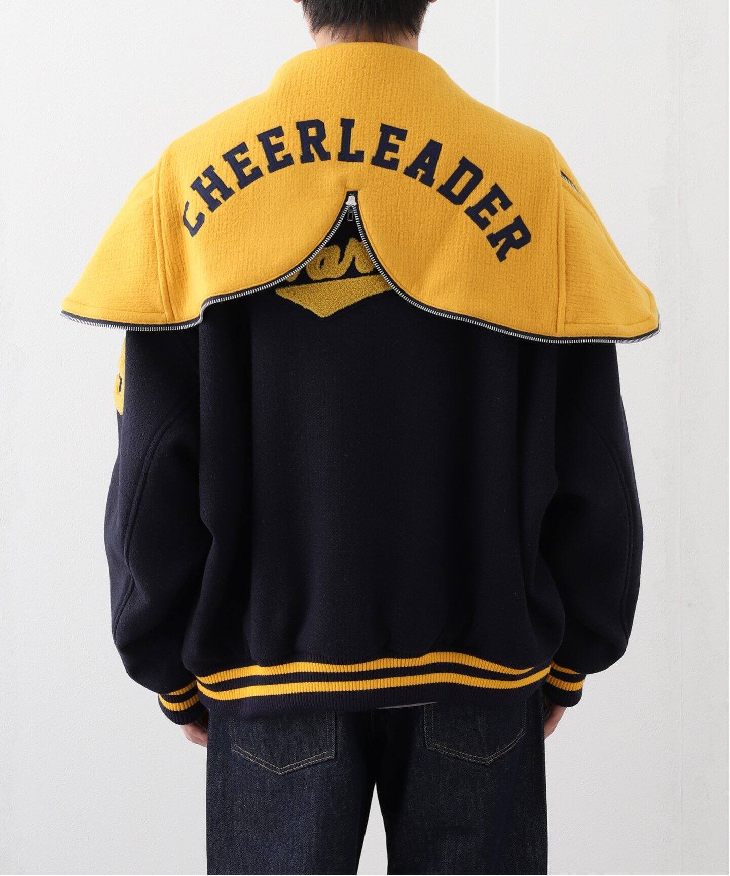 doublet / ダブレット】PETAL MOUTH HOOD VARSITY JACKET（スタジャン 
