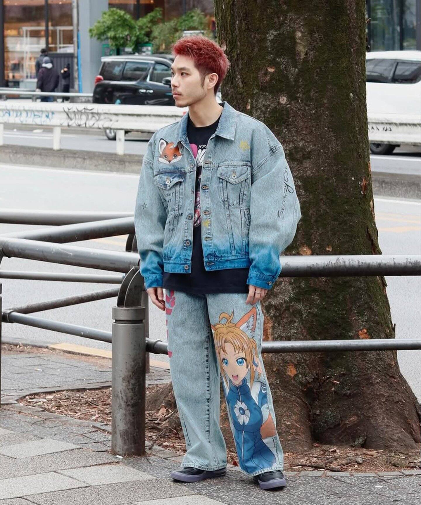 doublet / ダブレット】ANIME HAND-PAINTING DENIM JACKET（デニム 