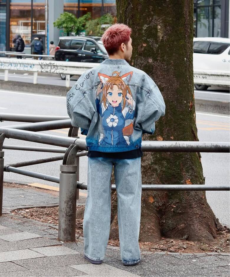 doublet / ダブレット】ANIME HAND-PAINTING DENIM JACKET（デニム 