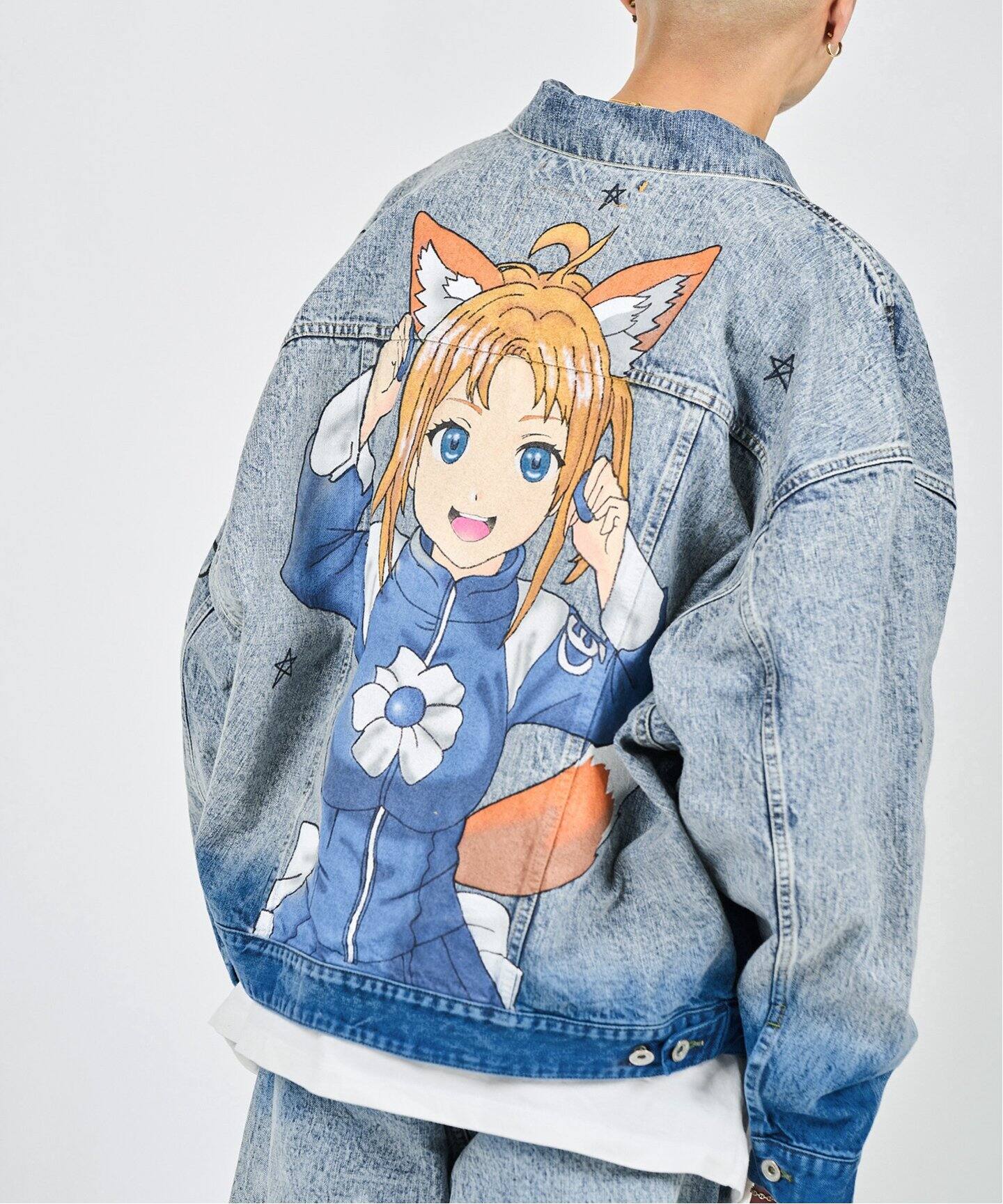 doublet / ダブレット】ANIME HAND-PAINTING DENIM JACKET（デニム 