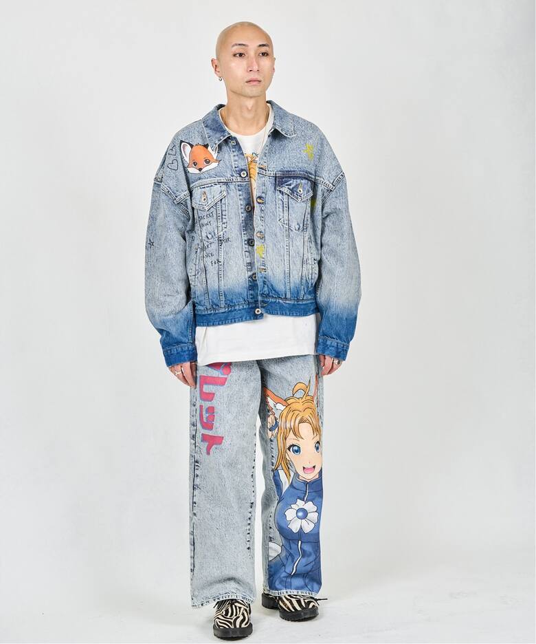 doublet / ダブレット】ANIME HAND-PAINTING DENIM JACKET（デニム 