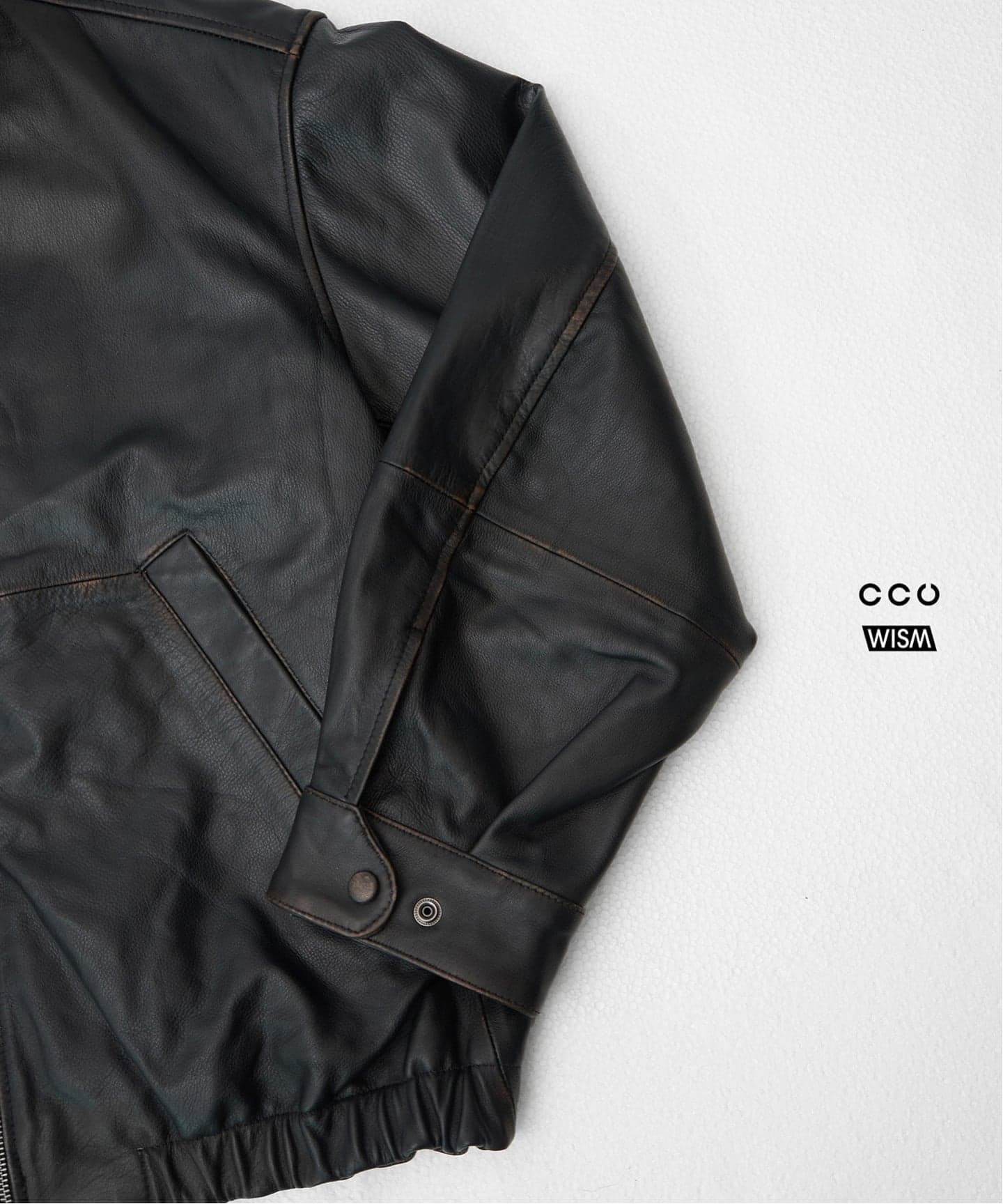 CCU × WISM別注 COMFORTABLE SWINGTOP JACKET COW（レザージャケット