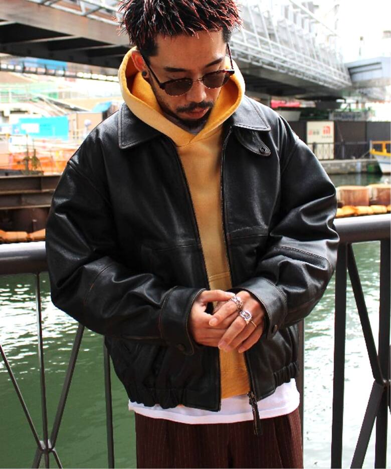 CCU × WISM別注 COMFORTABLE SWINGTOP JACKET COW（レザージャケット 
