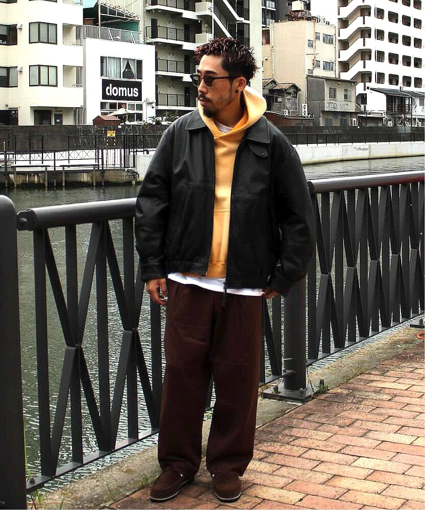 CCU × WISM別注 COMFORTABLE SWINGTOP JACKET COW（レザージャケット
