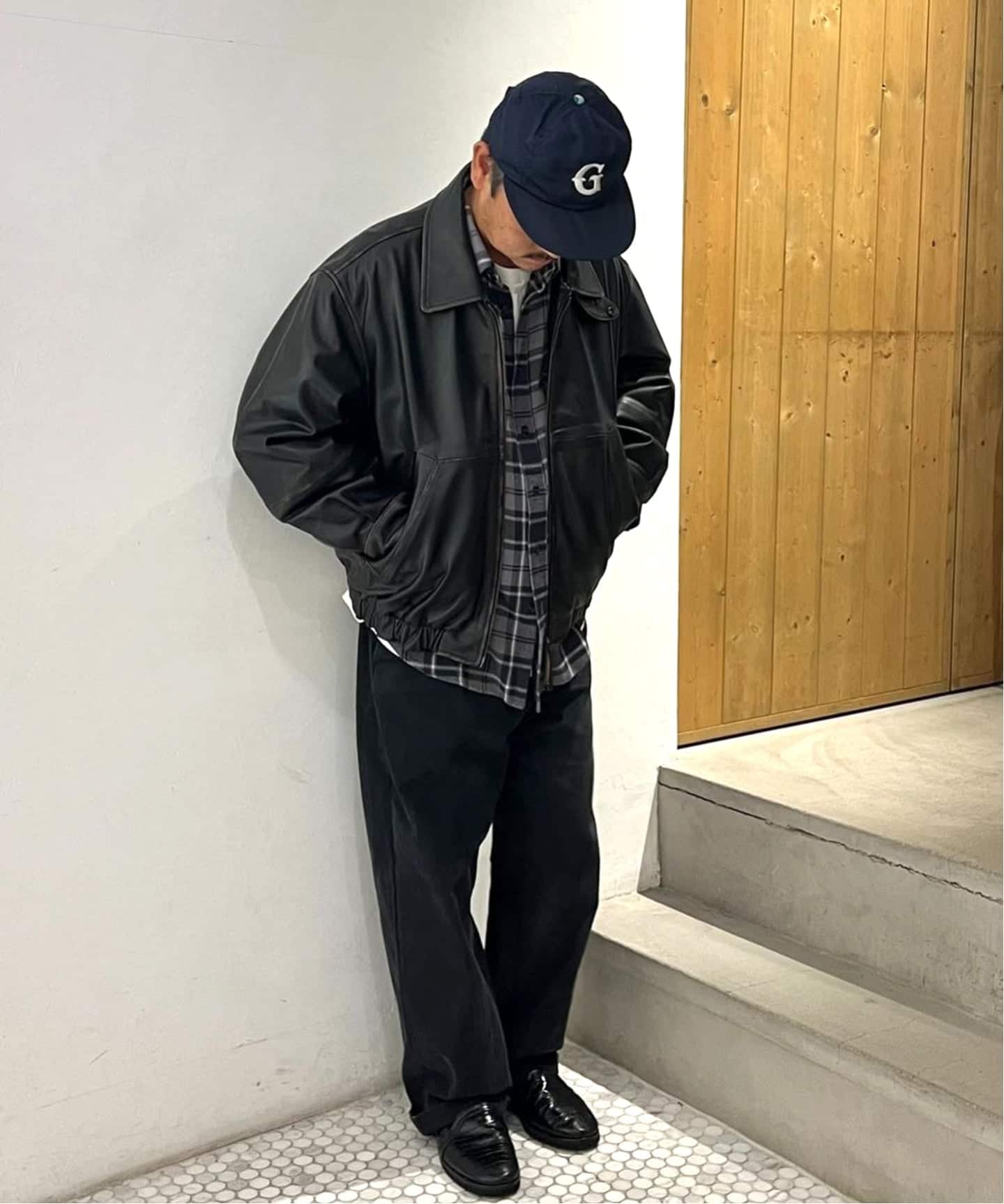 CCU × WISM別注 COMFORTABLE SWINGTOP JACKET COW（レザージャケット