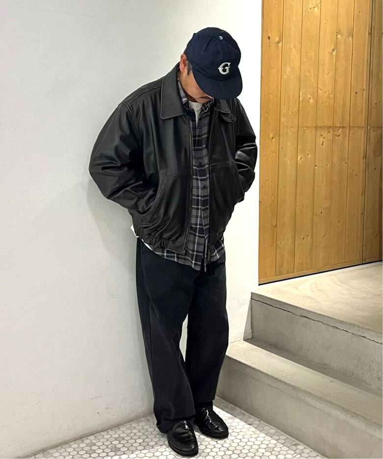 CCU × WISM別注 COMFORTABLE SWINGTOP JACKET COW（レザージャケット 