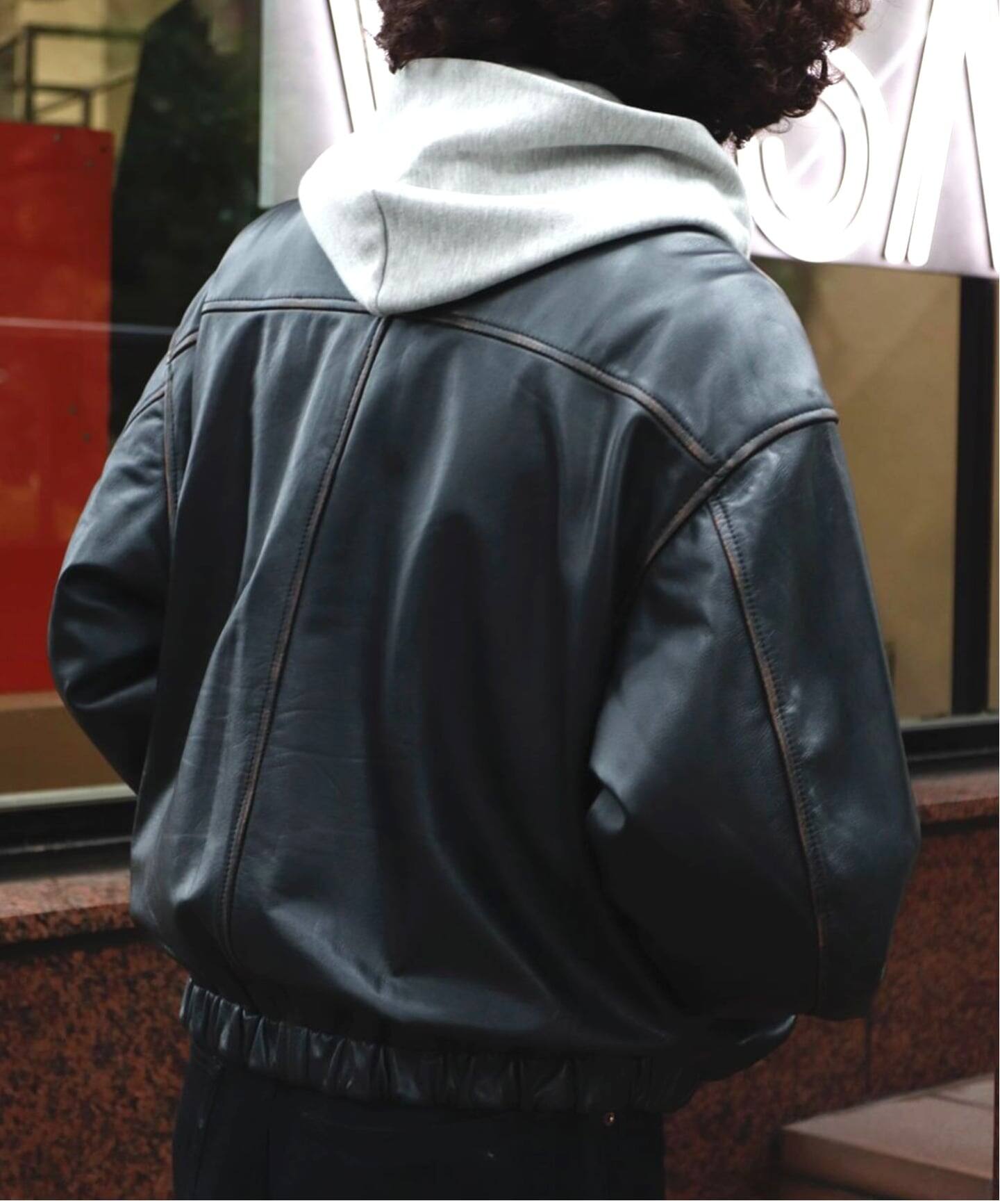 CCU × WISM別注 COMFORTABLE SWINGTOP JACKET COW（レザージャケット