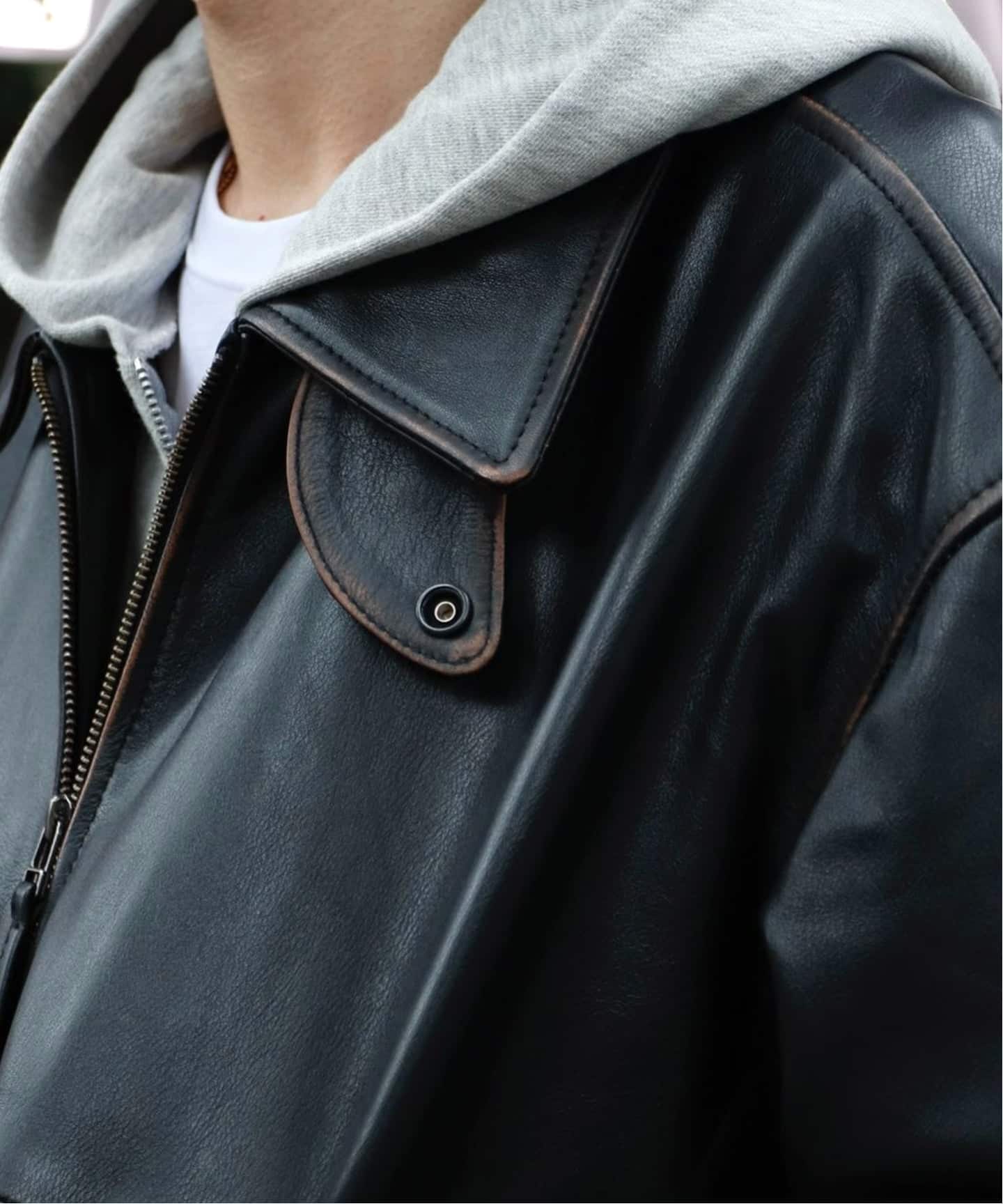 CCU × WISM別注 COMFORTABLE SWINGTOP JACKET COW（レザージャケット