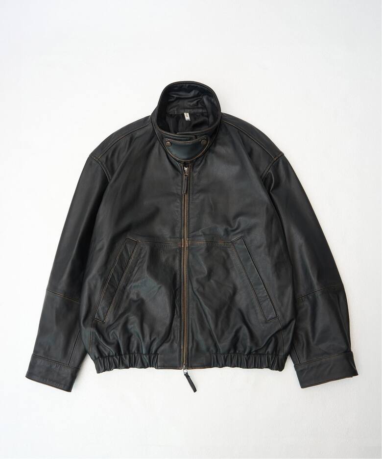 CCU × WISM別注 COMFORTABLE SWINGTOP JACKET COW（レザージャケット 