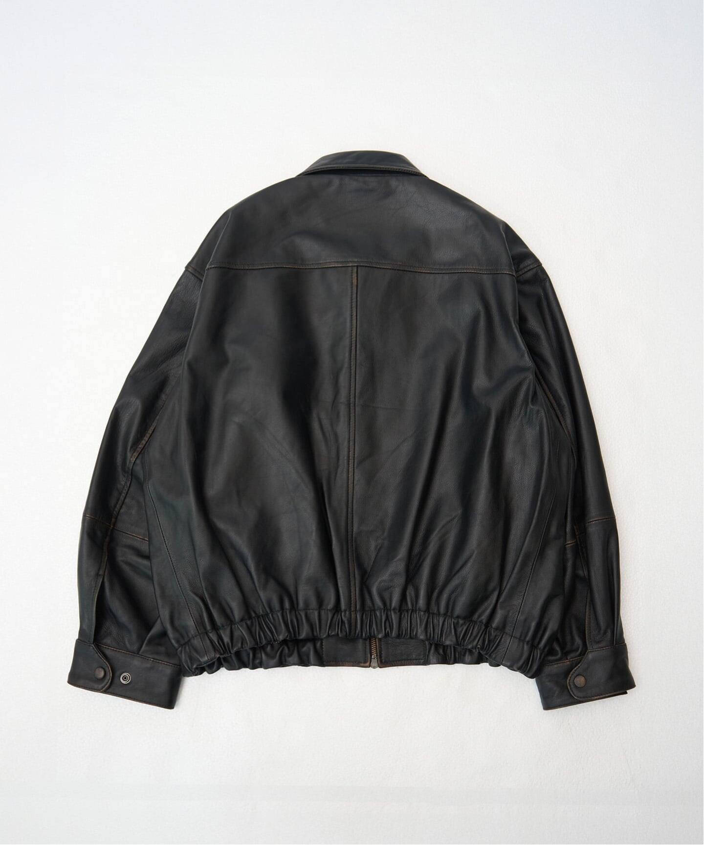 CCU × WISM別注 COMFORTABLE SWINGTOP JACKET COW（レザージャケット