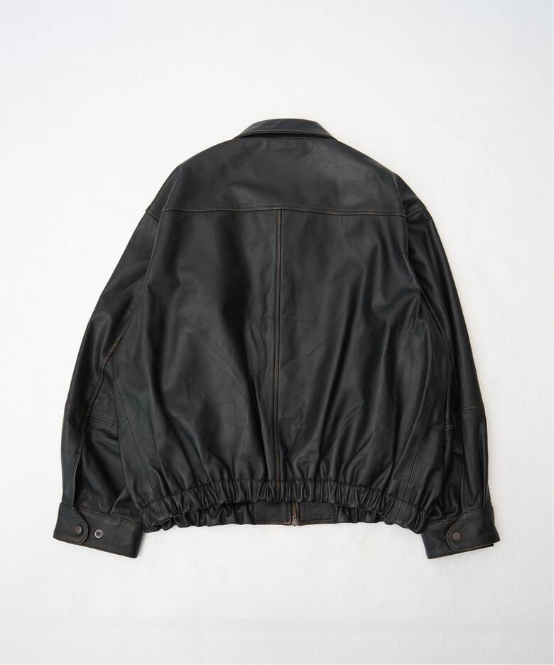 CCU × WISM別注 COMFORTABLE SWINGTOP JACKET COW（レザージャケット 