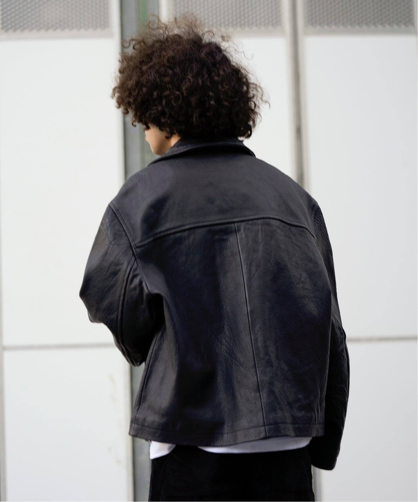 STUDIO NICHOLSON レザー ジャケット ブルゾン A-2 タグ付き STUDIO NICHOLSON / スタジオ ニコルソン DEL/SHEARLING COLLAR JK